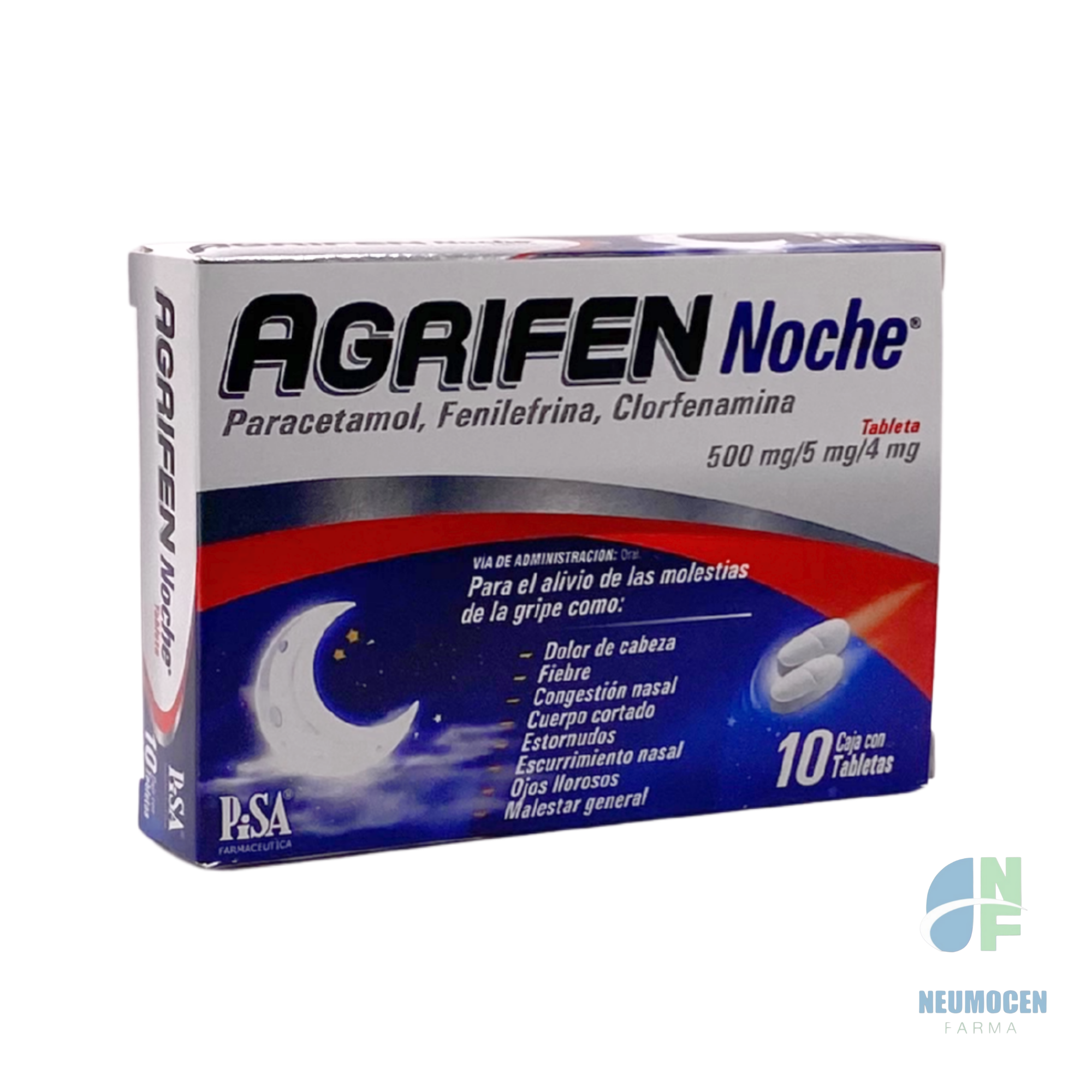 Presentación en caja con 10 tabletas