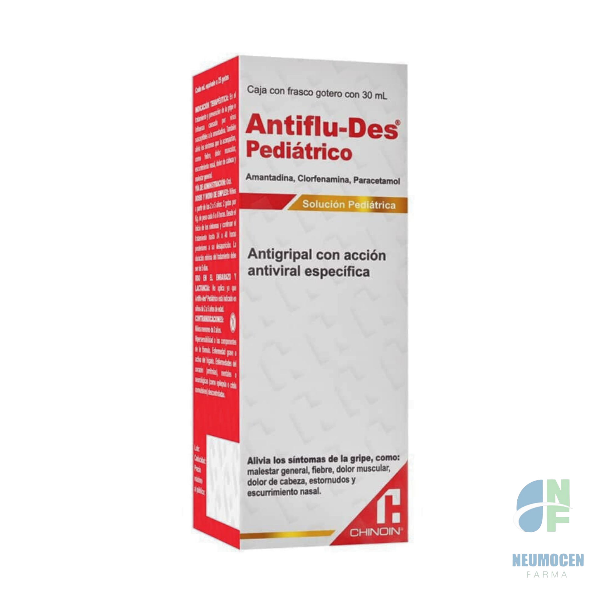 Caja con frasco gotero con 30 ml