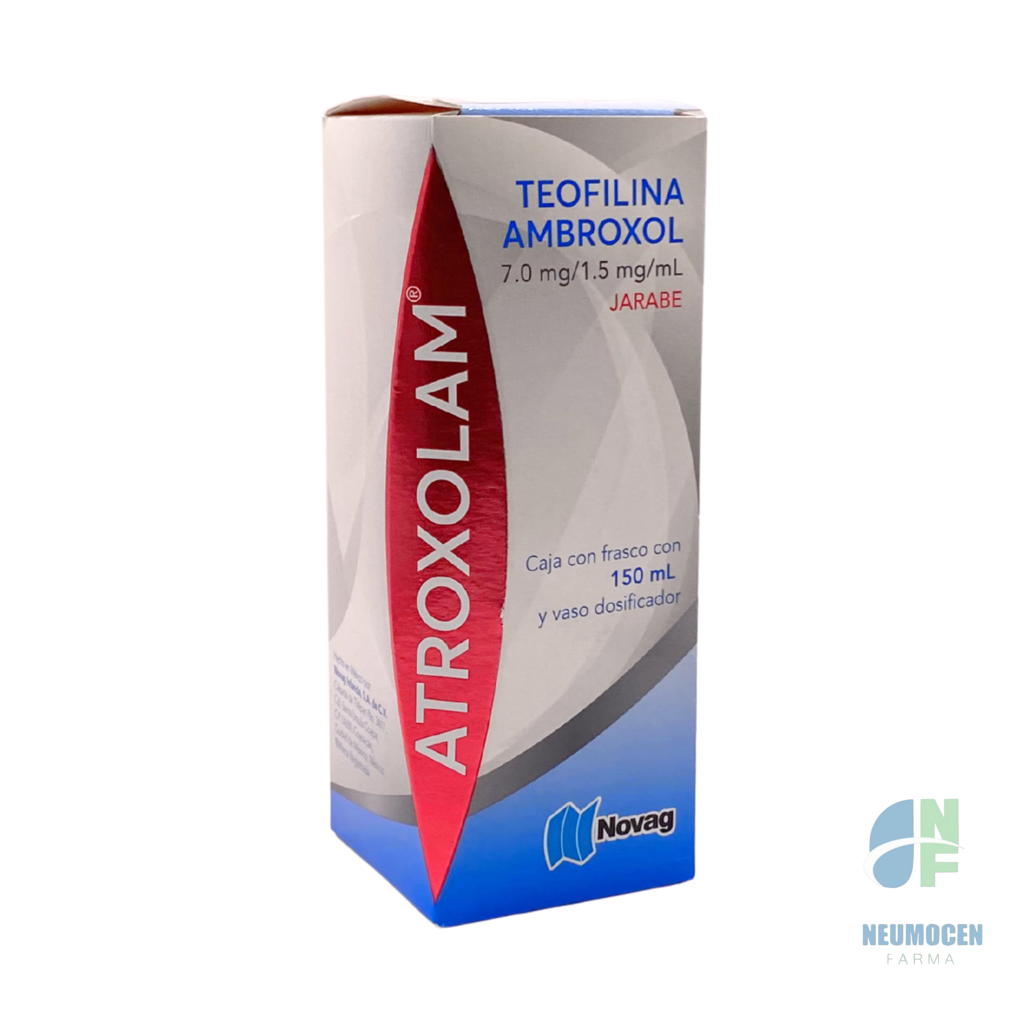 Caja con frasco con 150 ml y vaso dosificador