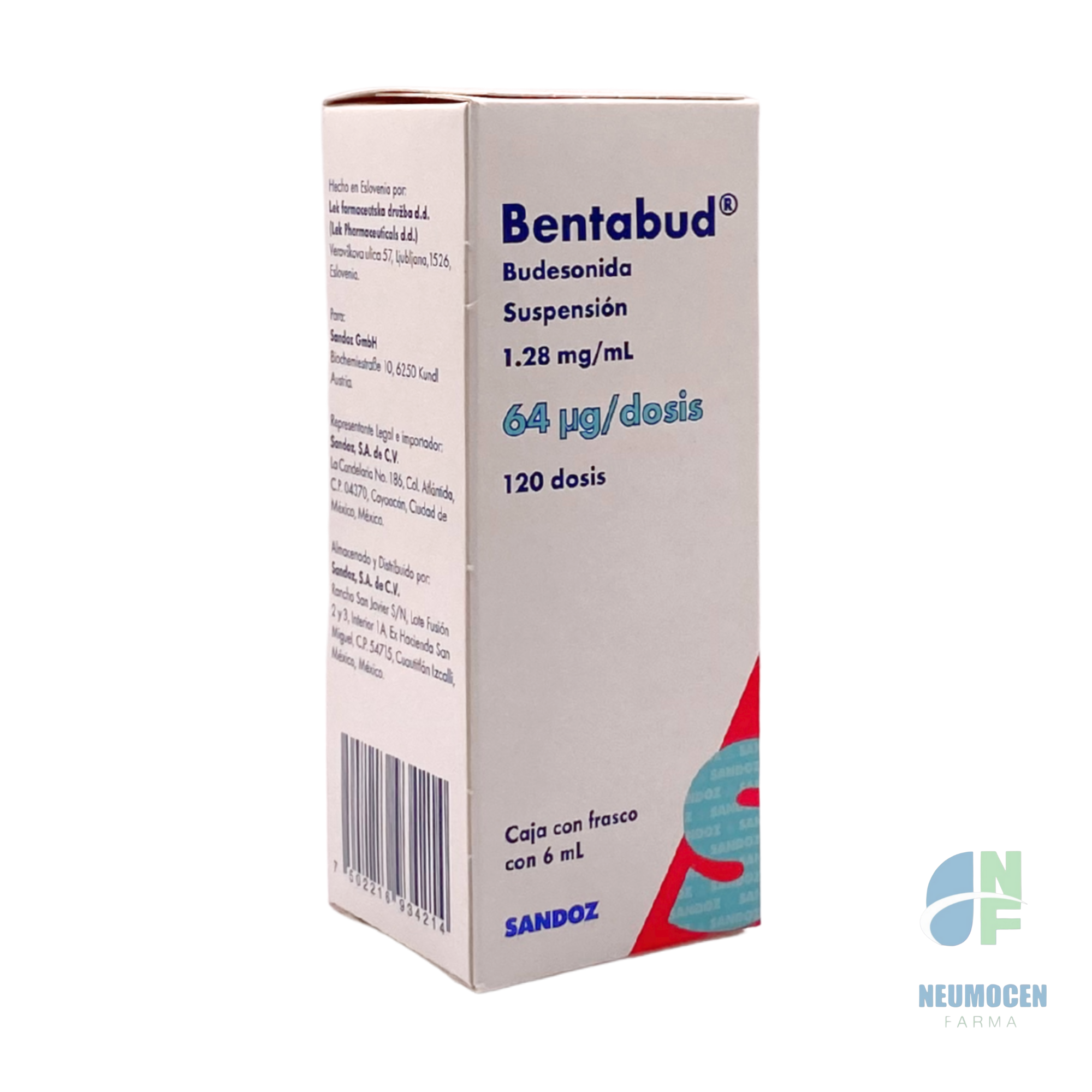 Caja con frasco con 6 ml