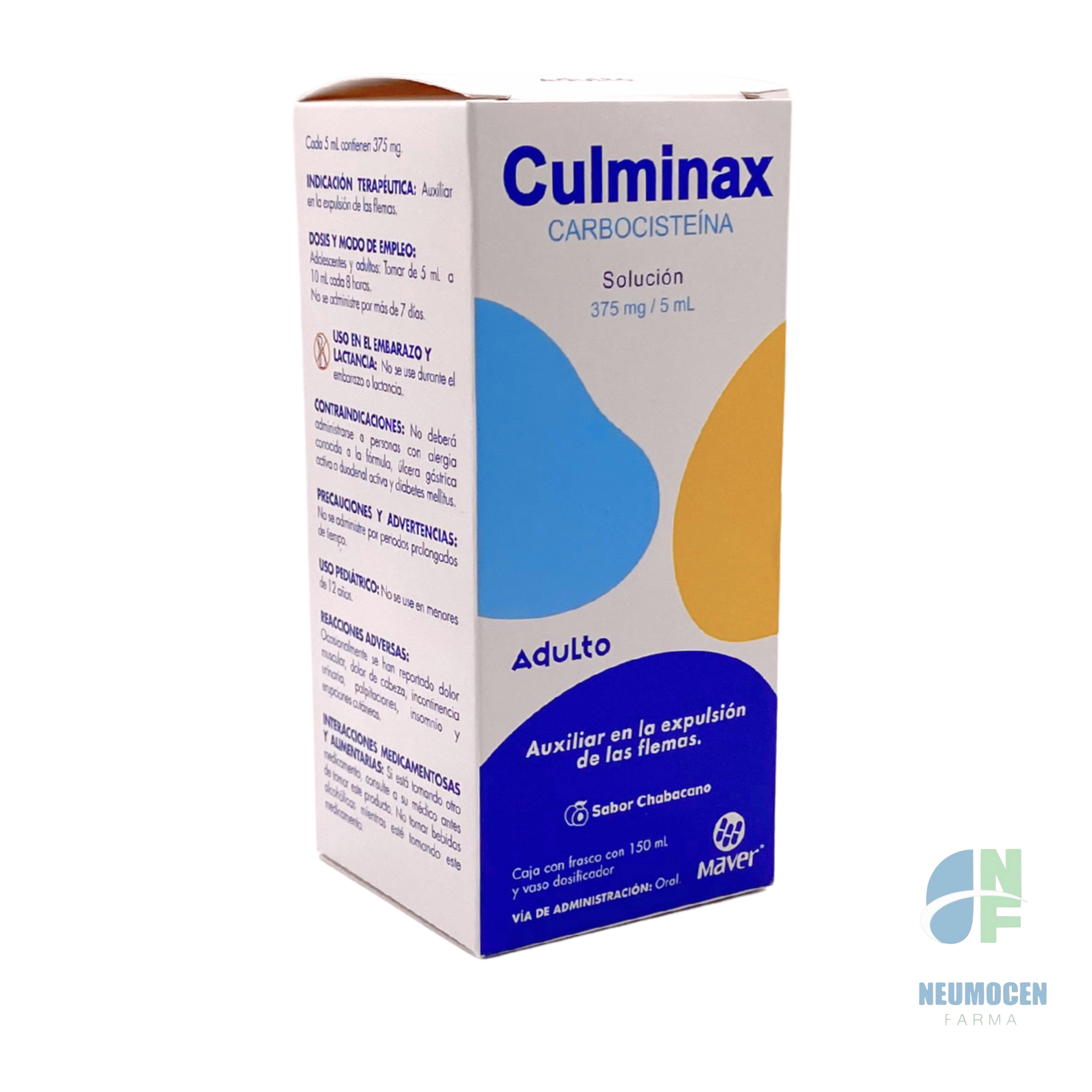 Caja con frasco con 150 ml y vaso dosificador