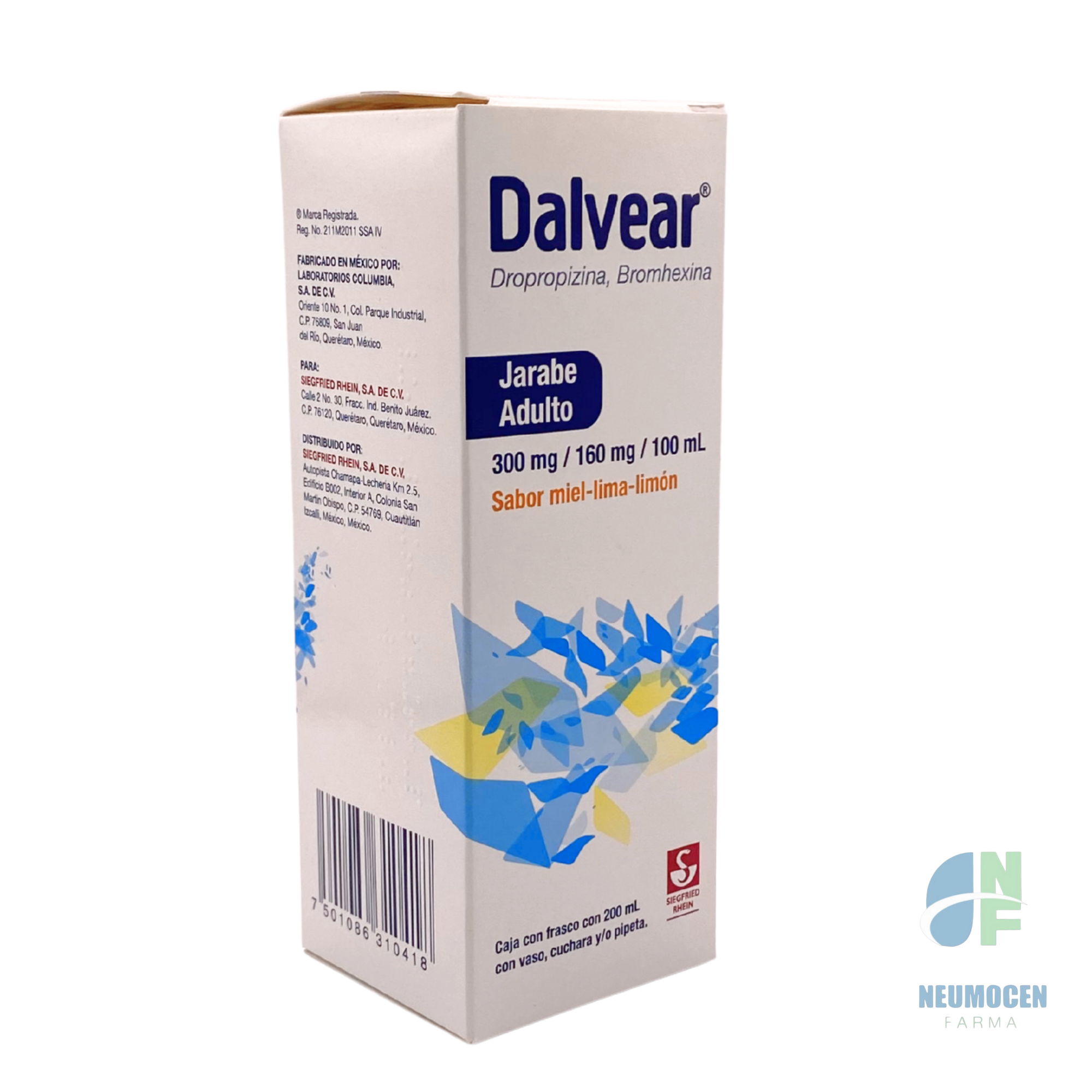 Caja con frasco con 200 ml con vaso, cuchara y/o pipeta