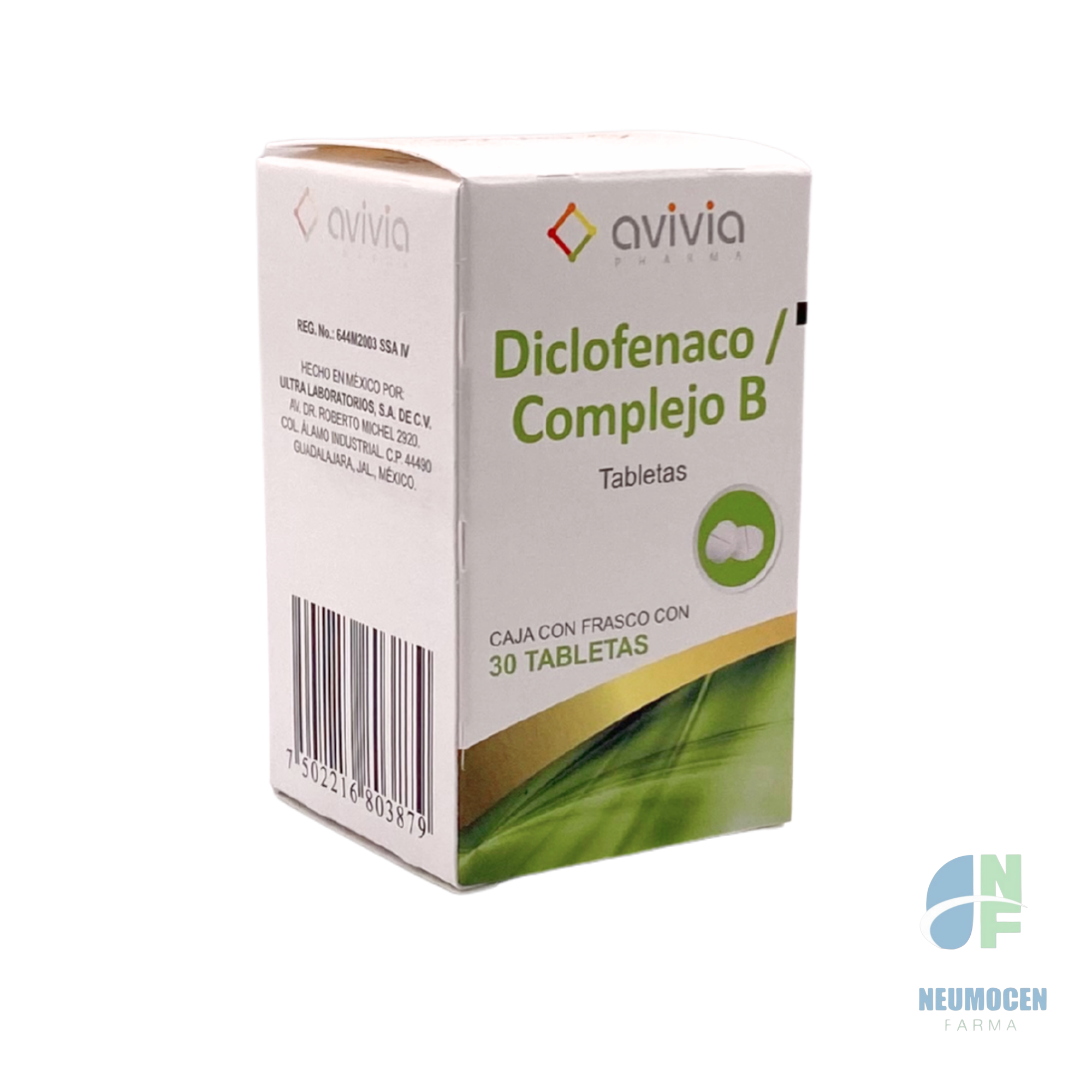 Caja con un frasco con 30 tabletas