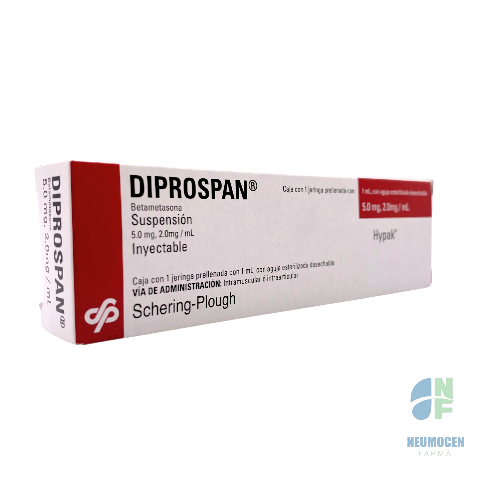 Caja con una jeringa prellenada con 1 ml, con aguja esterilizada desechable