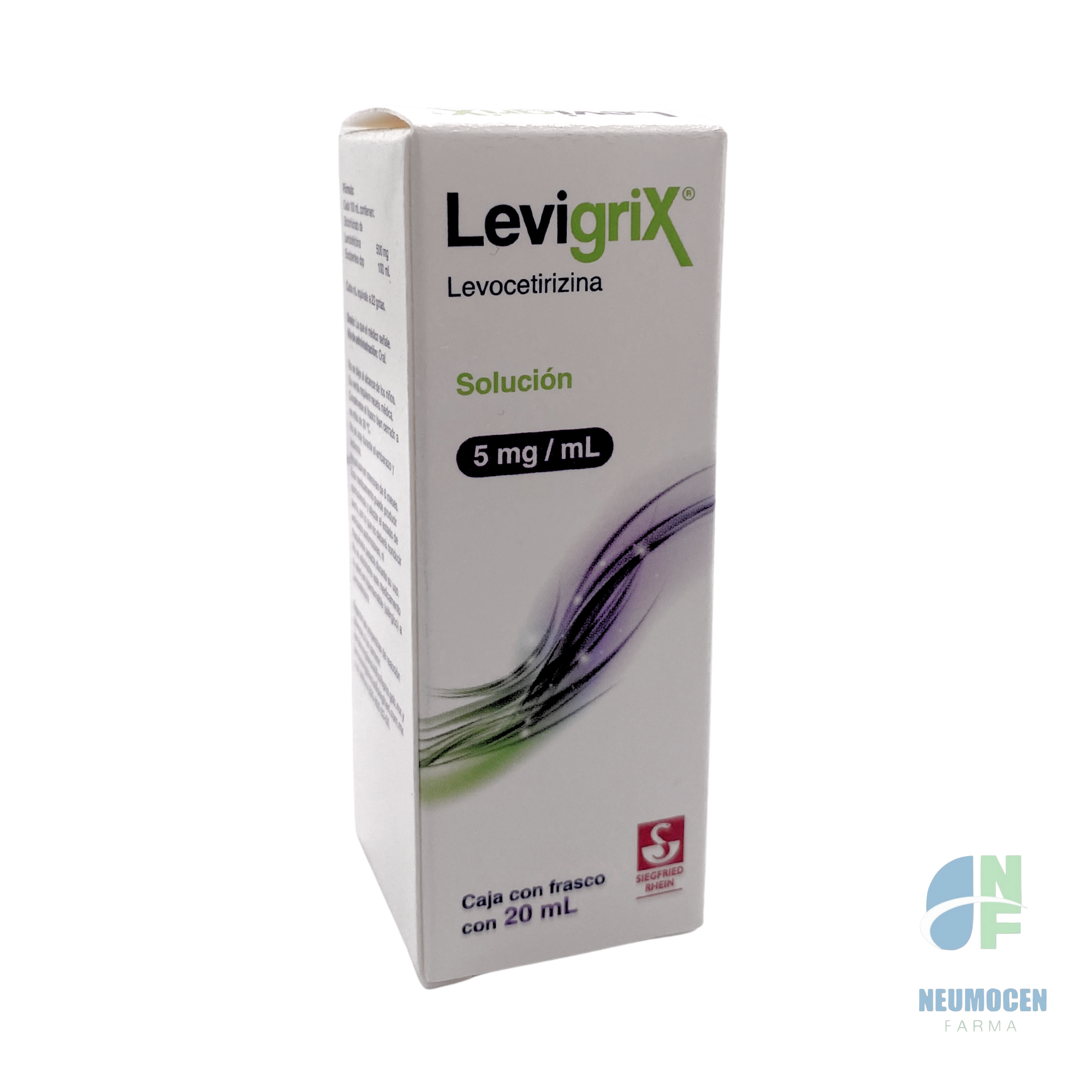 Caja con frasco con 20 ml