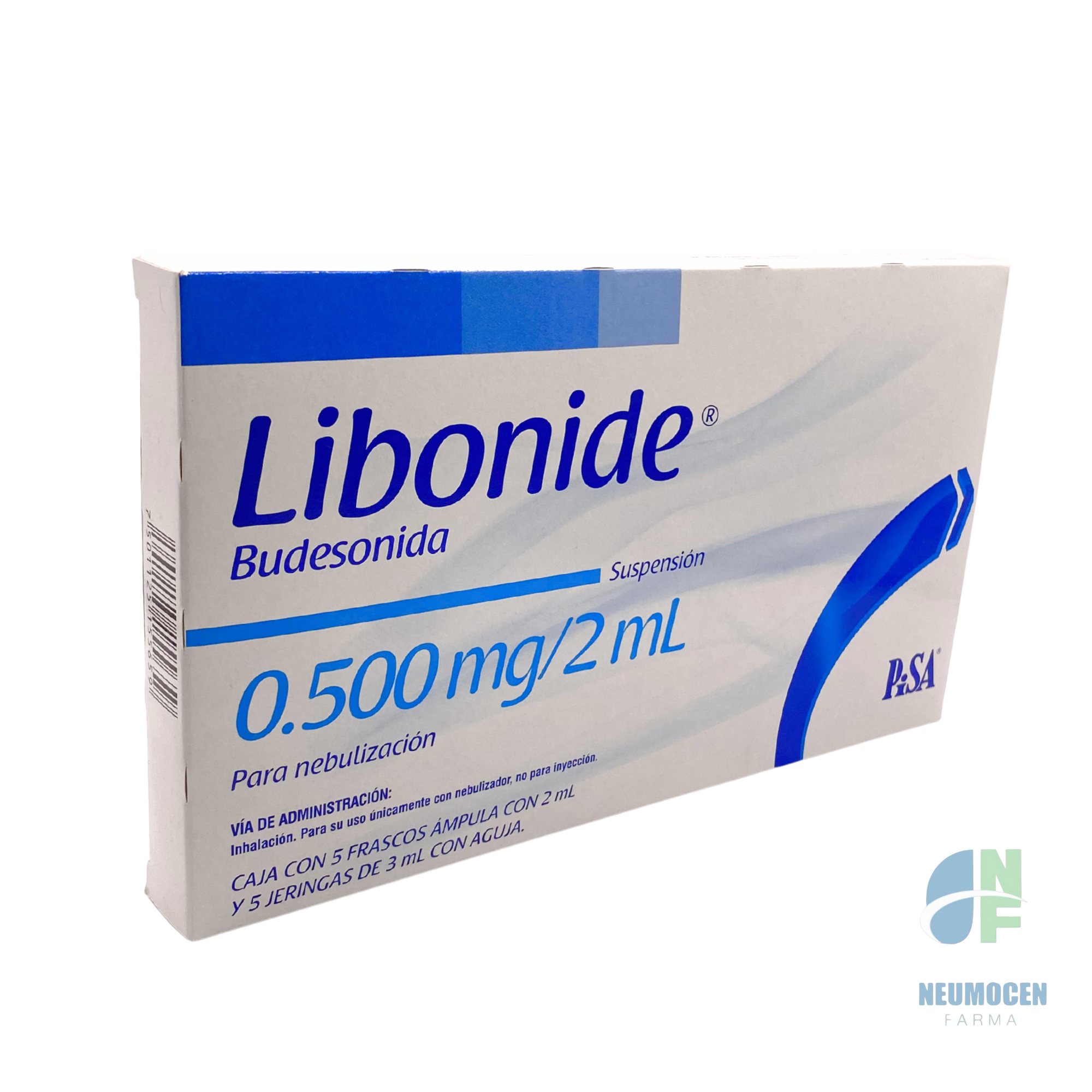 Caja con 5 frascos ámpula con 2 ml y 5 jeringas de 3 ml con agua