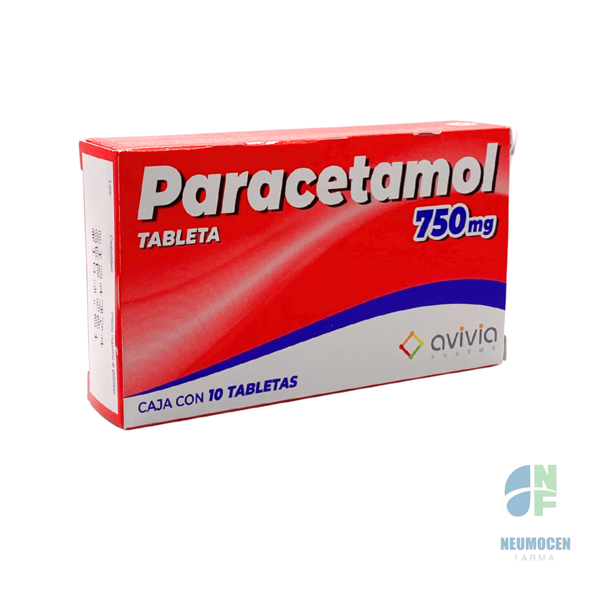 Presentación en caja con 10 tabletas