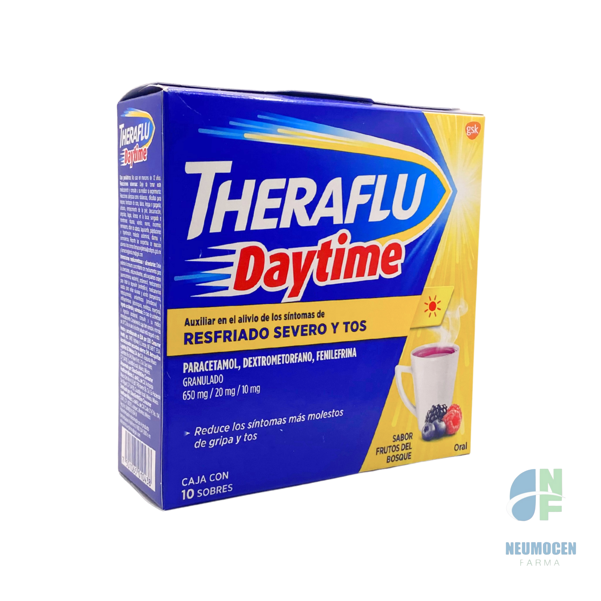 Presentación en caja con 10 sobres