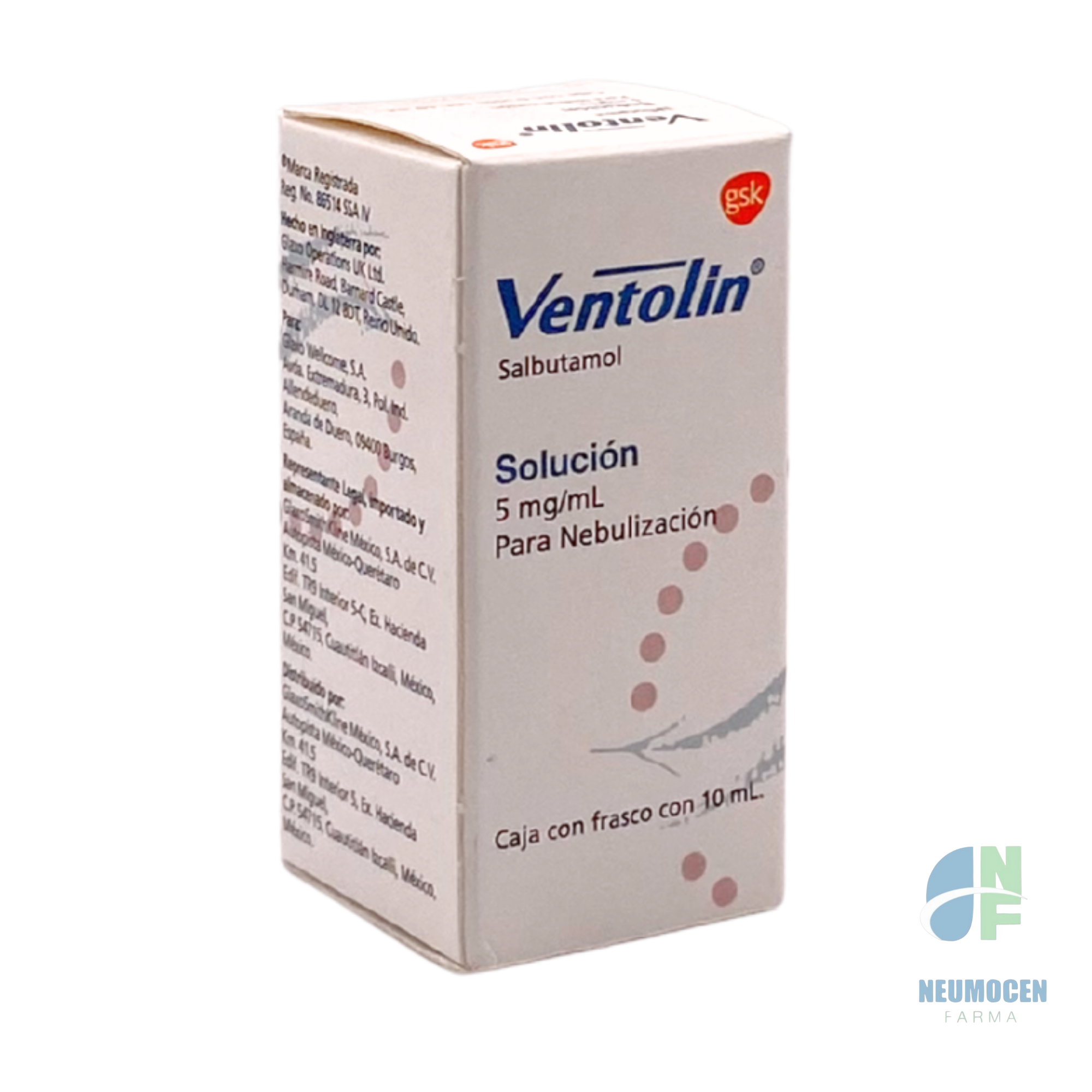 Caja con frasco con 10 ml