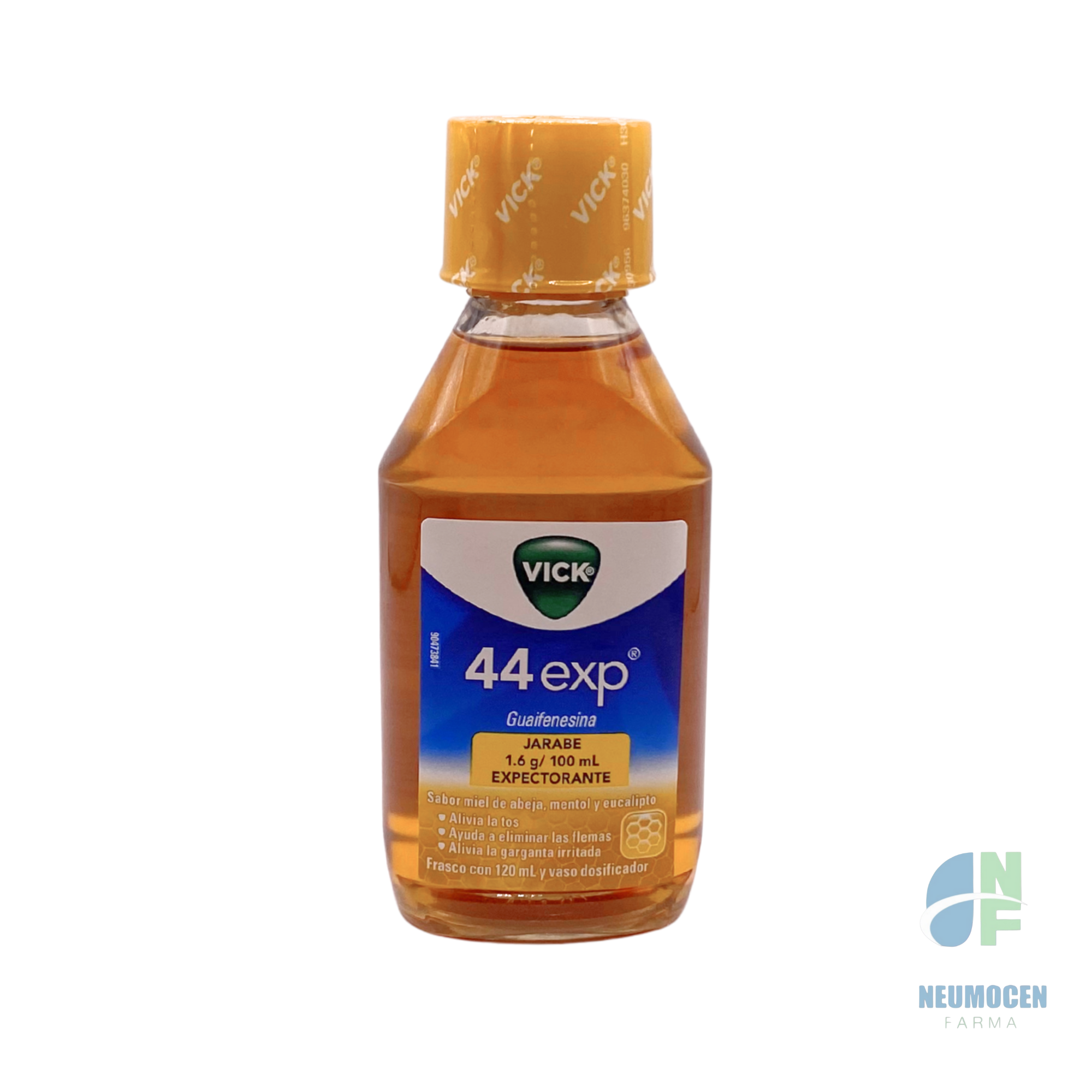 Frasco con 120 ml y vaso dosificador sabor miel