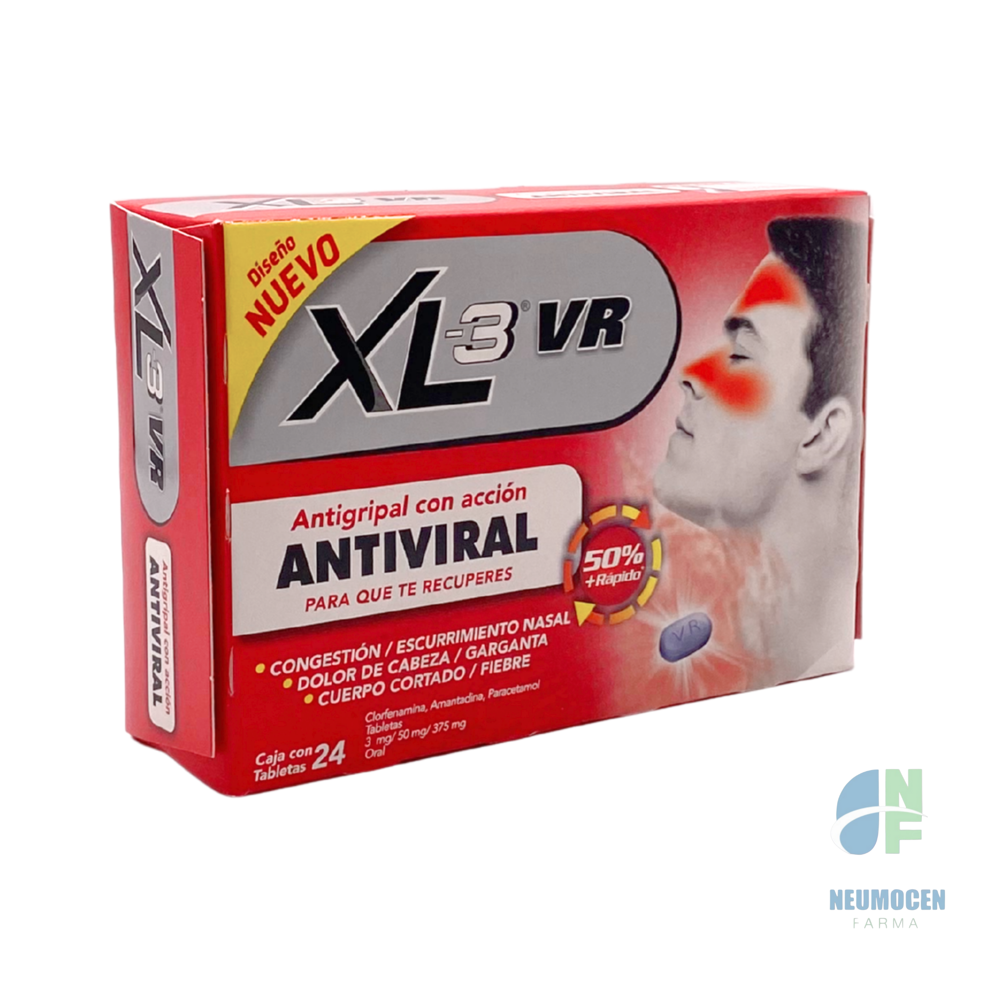 Presentación en caja con 24 tabletas