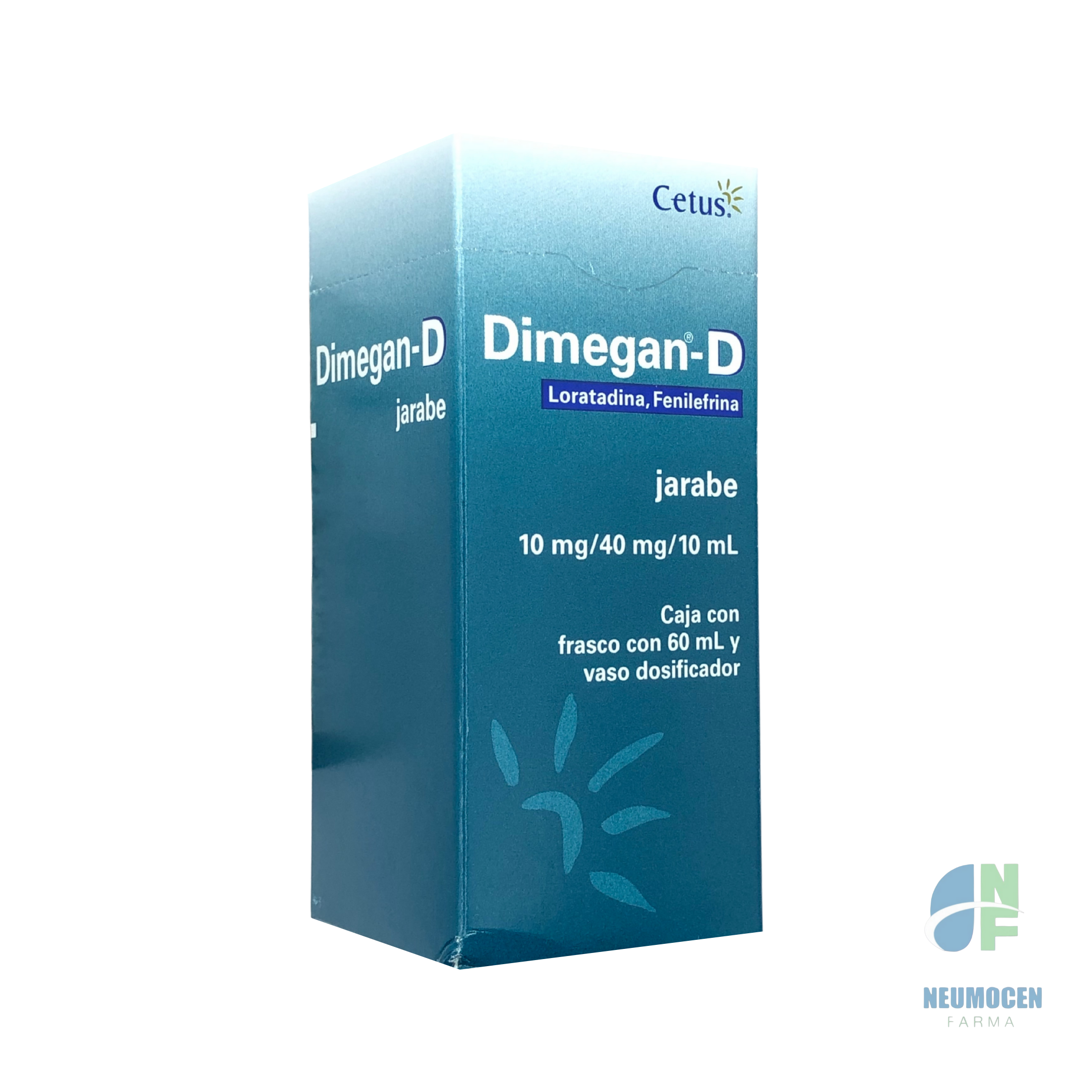 Caja con frasco con 60 ml y vaso dosificador