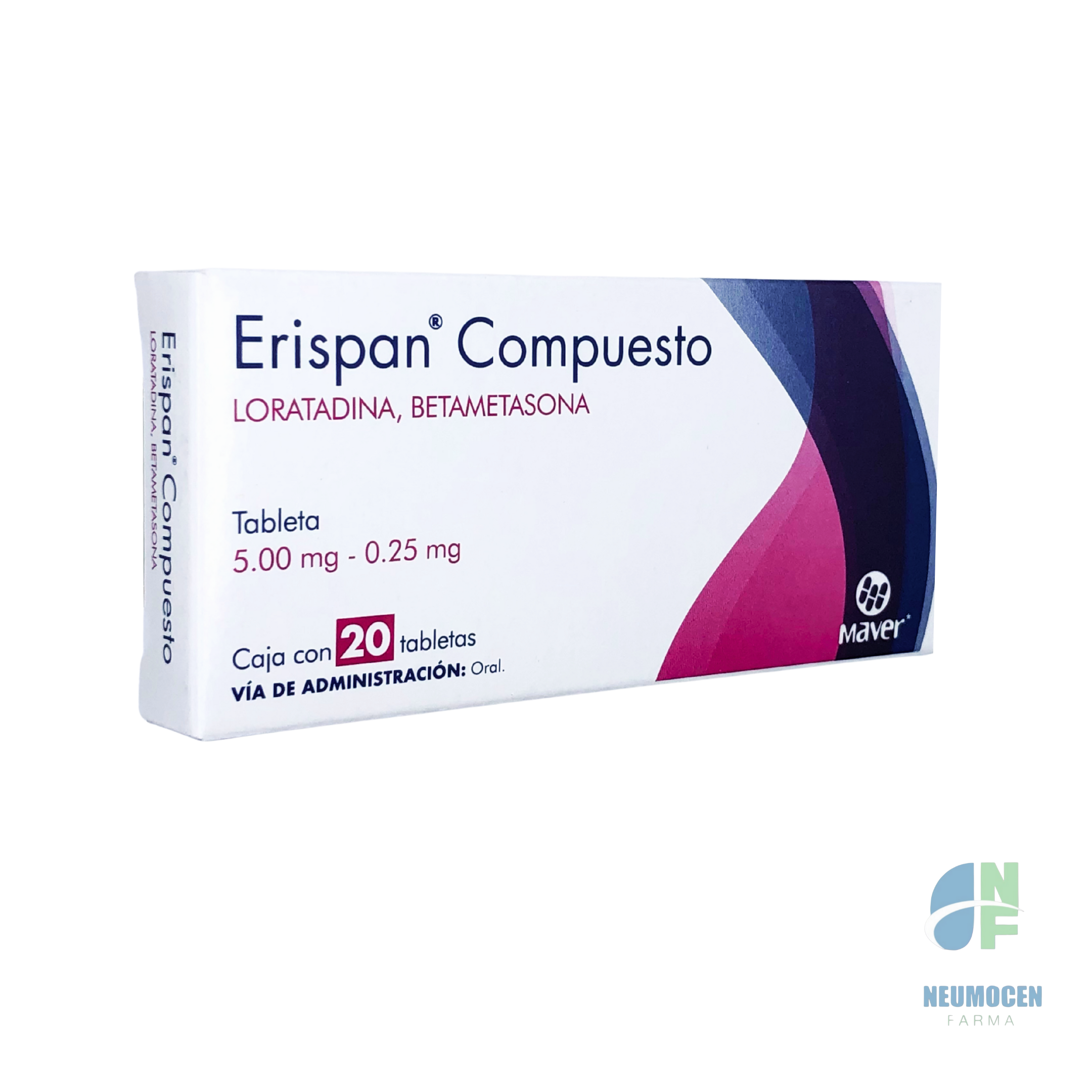 Presentación en caja con 20 tabletas