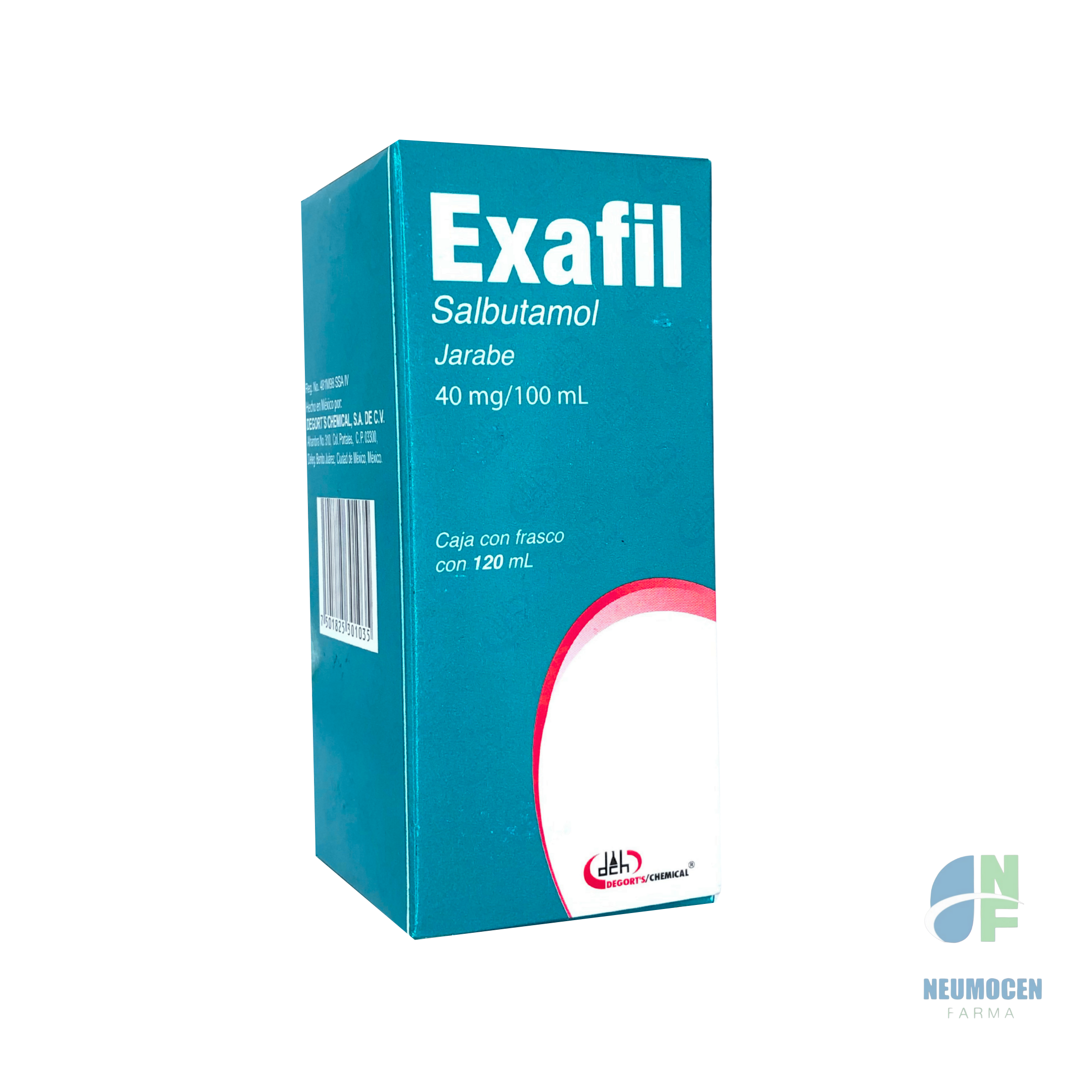 Caja con frasco con 120 ml