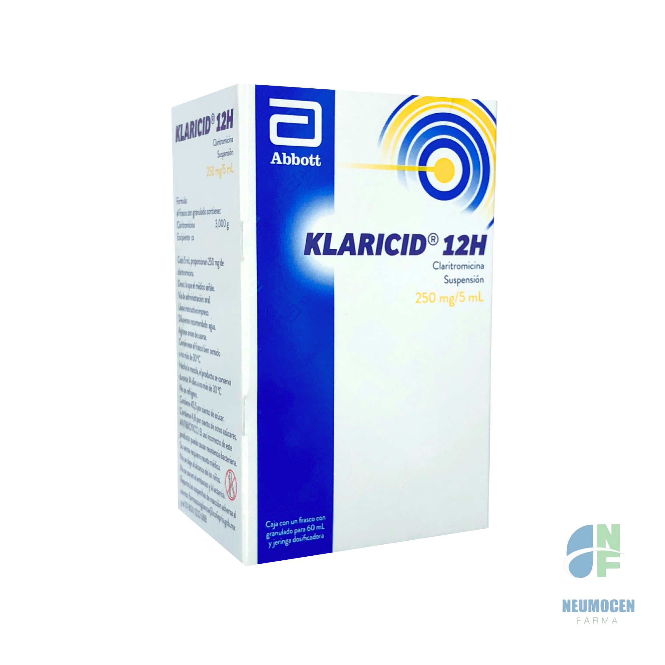 Caja con un frasco granulado para 60 ml y jeringa dosificadora