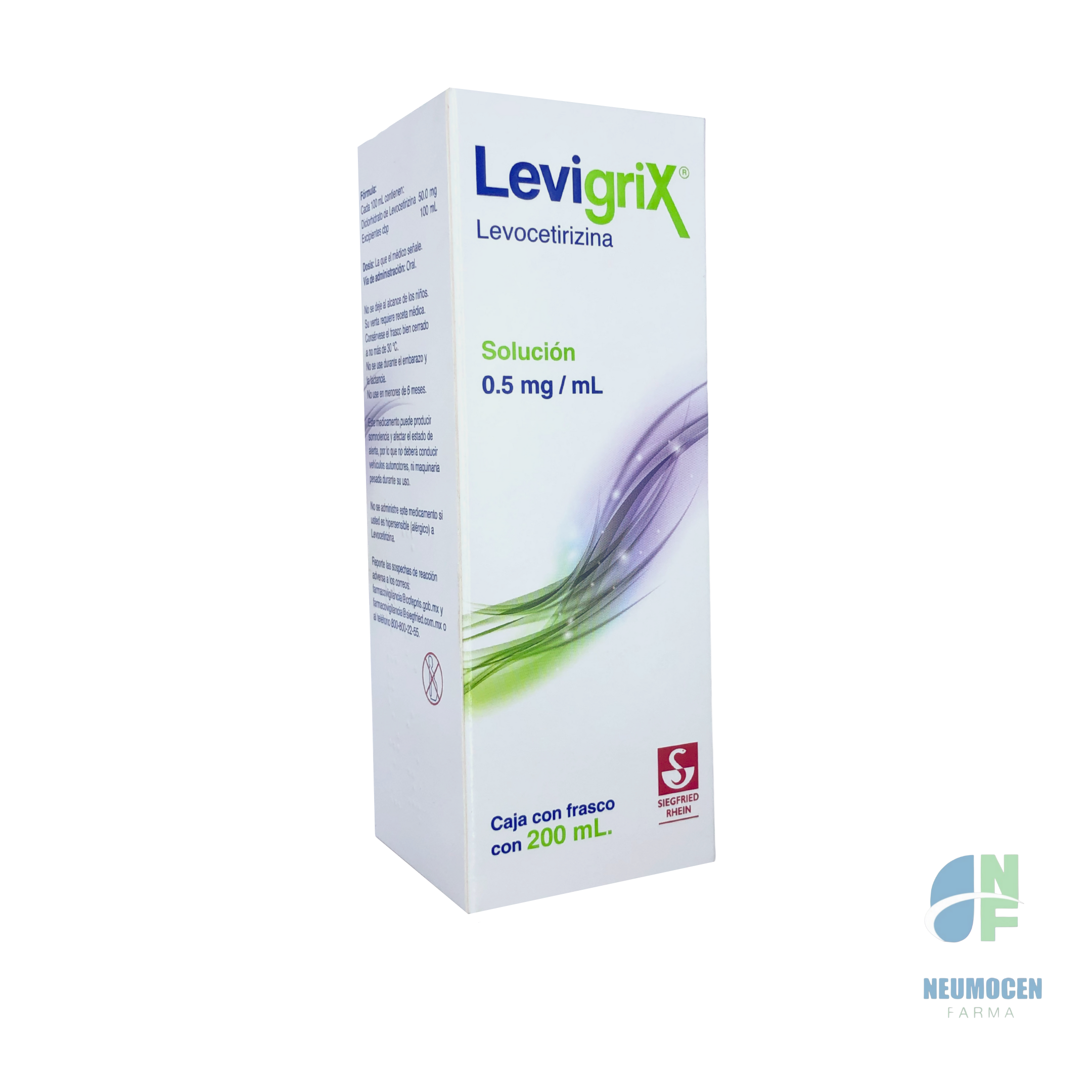 Caja con frasco con 200 ml