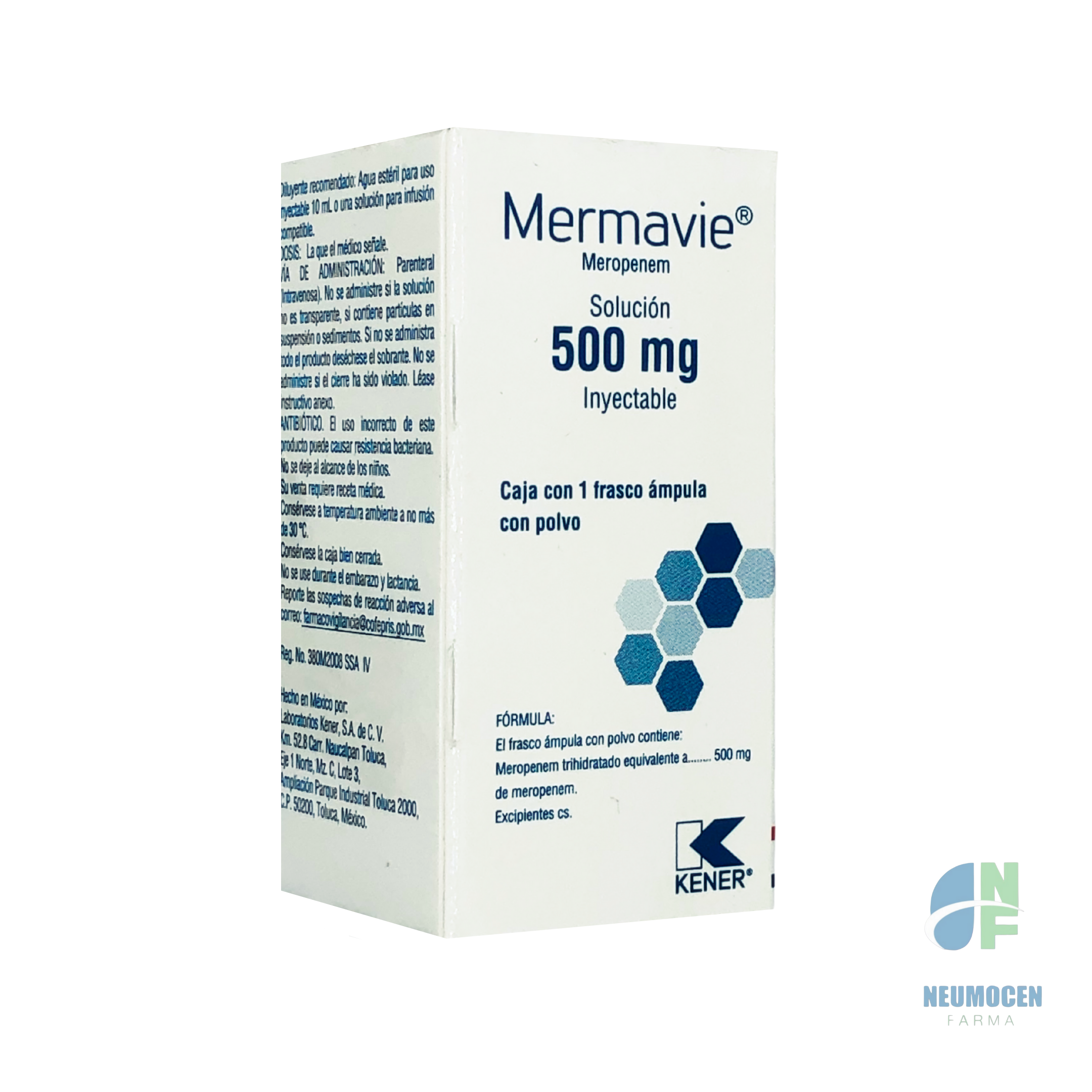 Caja con 1 frasco ámpula con polvo