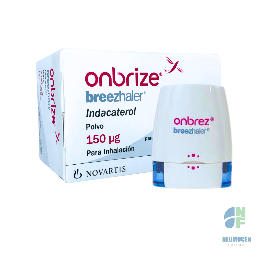 Caja con 30 cápsulas con polvo y dispositivo para inhalación e instructivo anexo