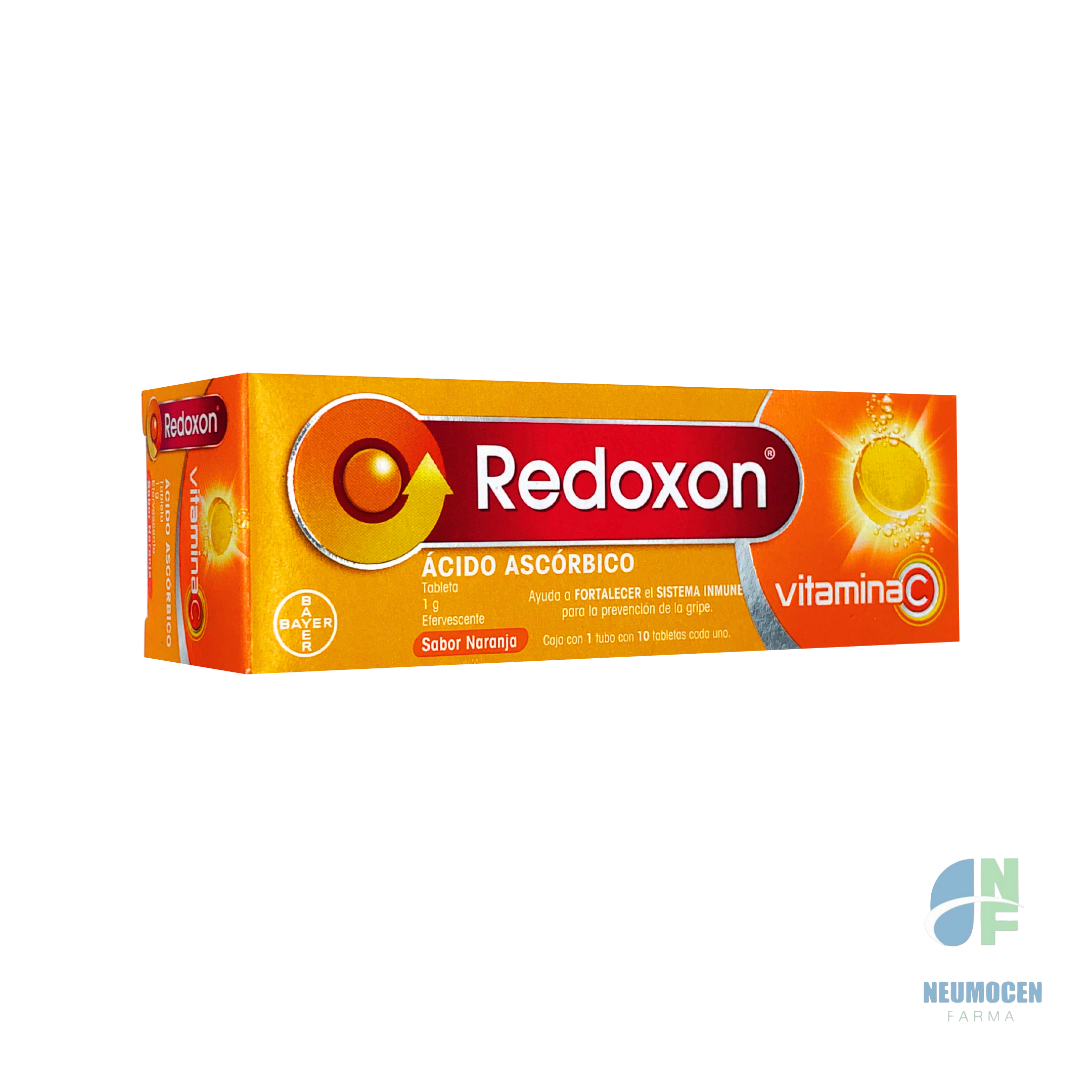 Caja con 1 tubo con 10 tabletas cada uno