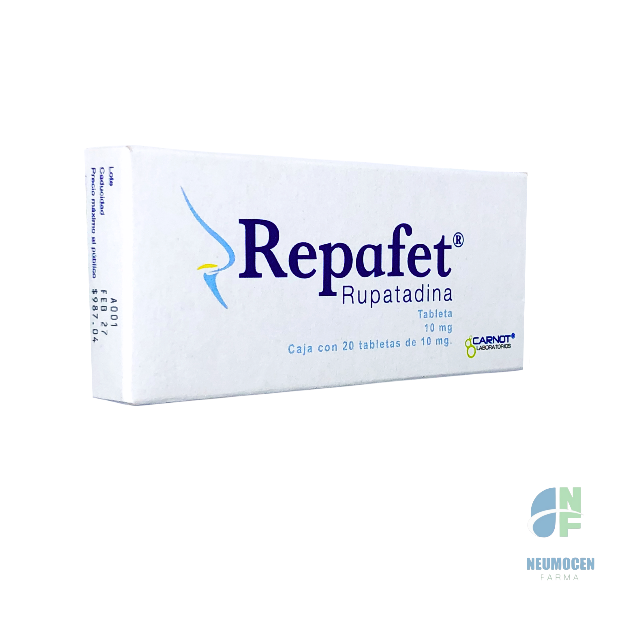 Presentación en caja con 20 tabletas