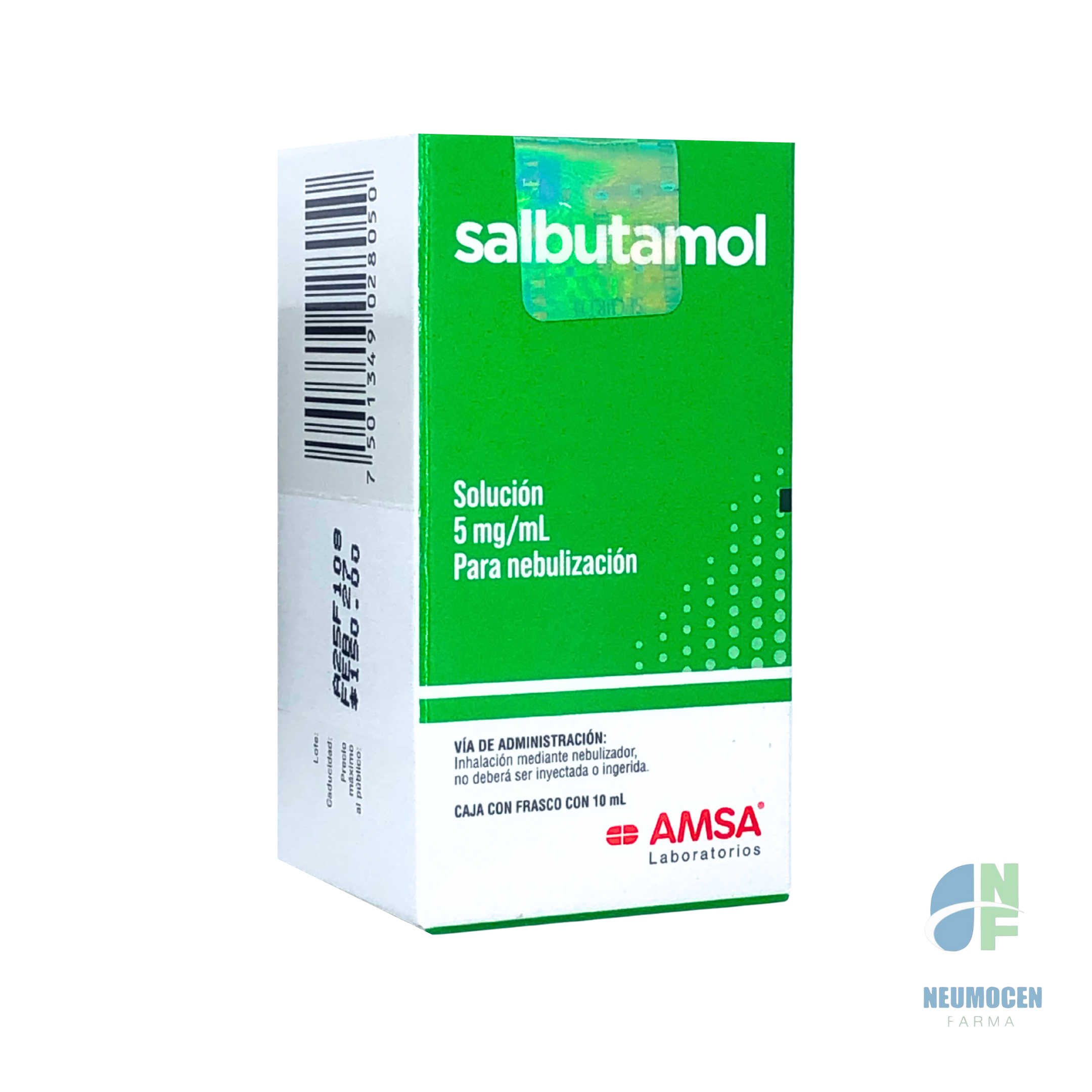 Caja con frasco con 10 ml