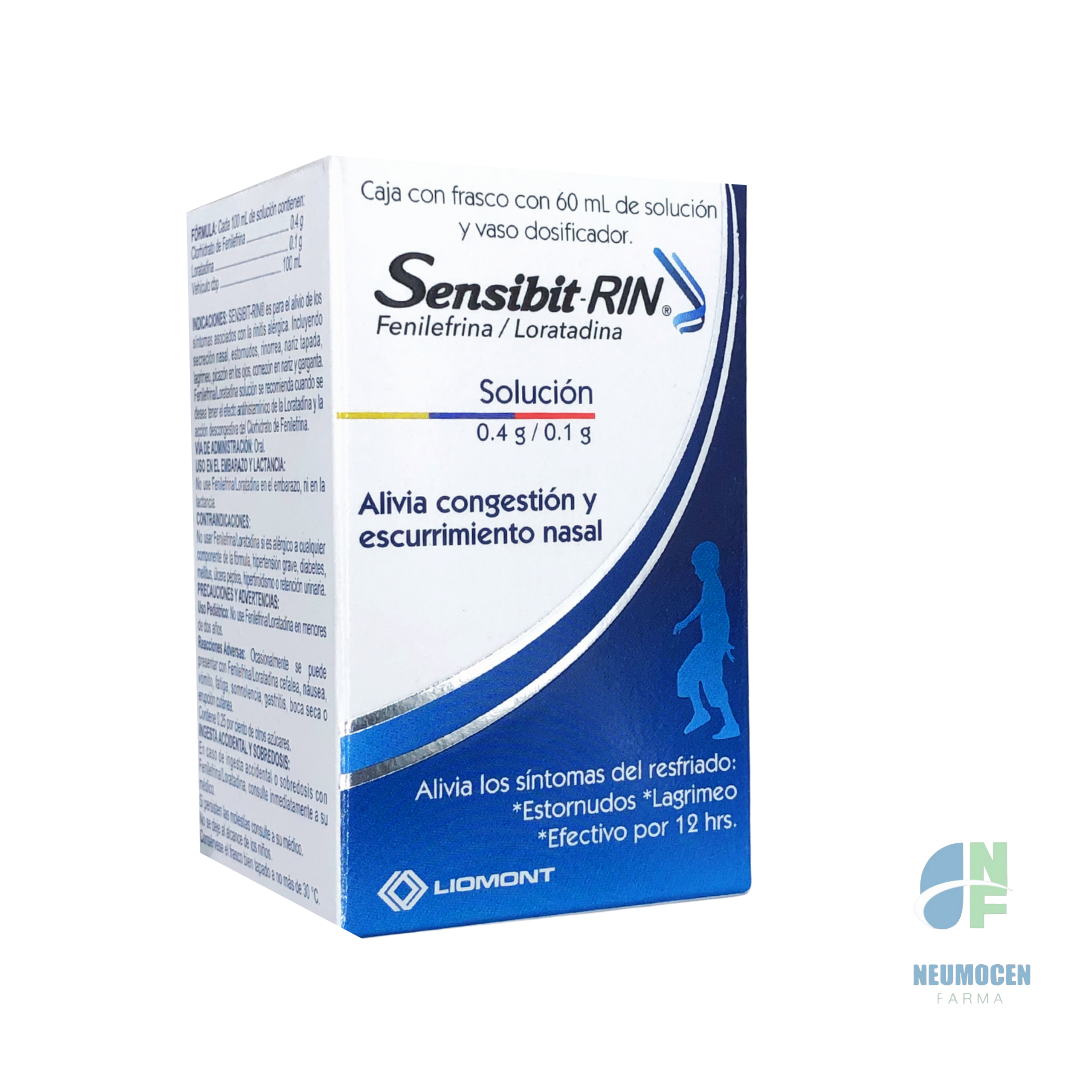 Caja con frasco con 60 ml de solución y vaso dosificador