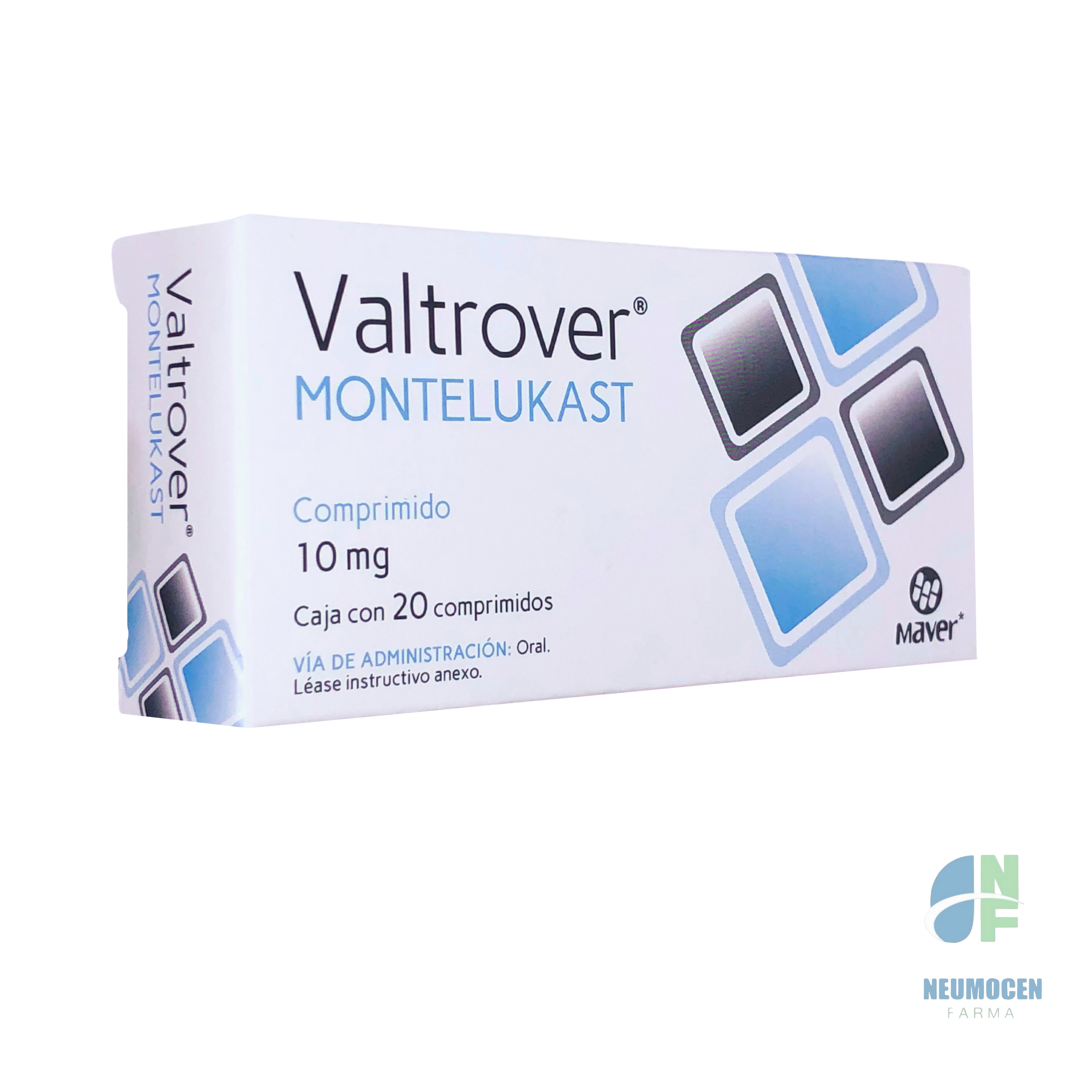 Presentación en caja con 20 comprimidos