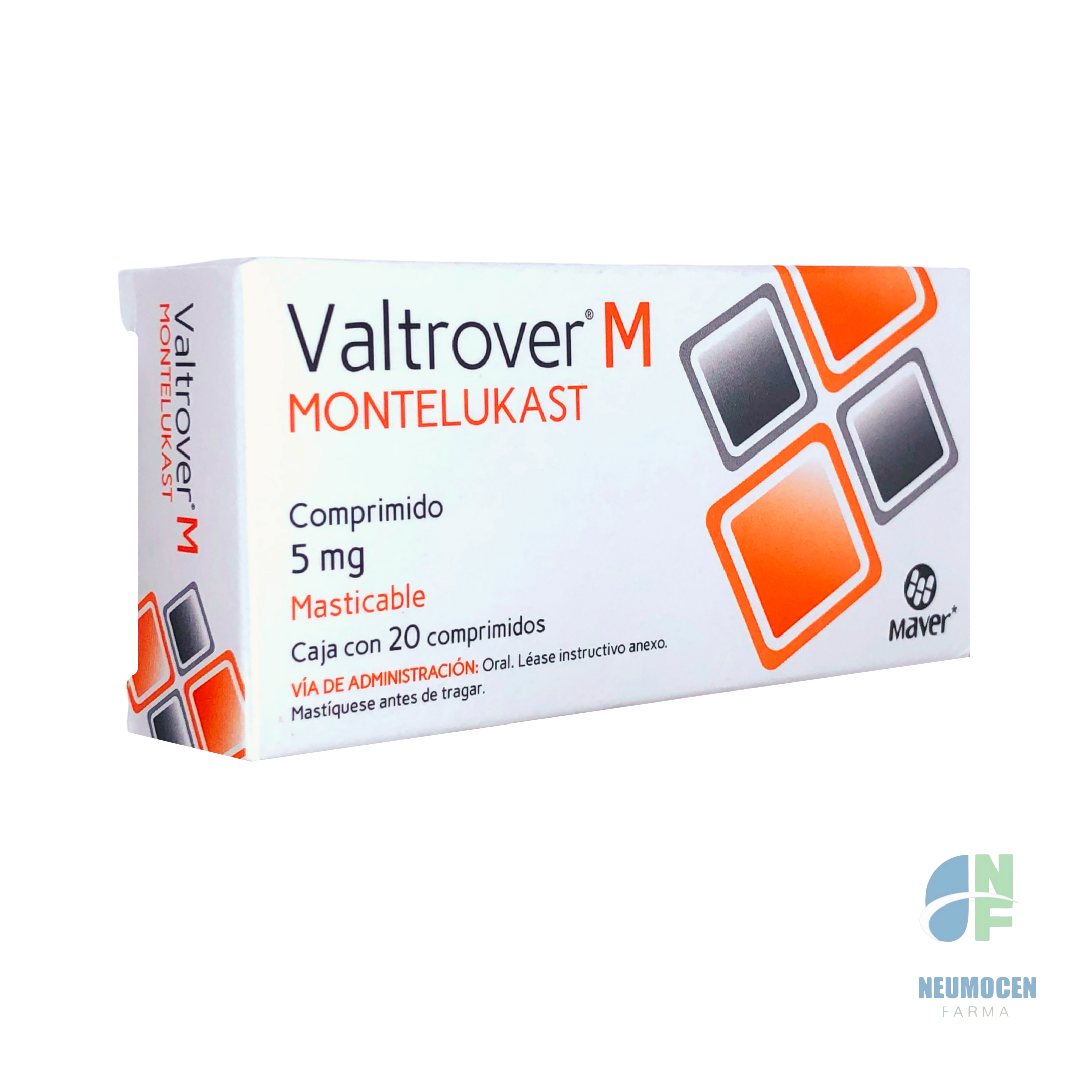 Presentación en caja con 20 comprimidos