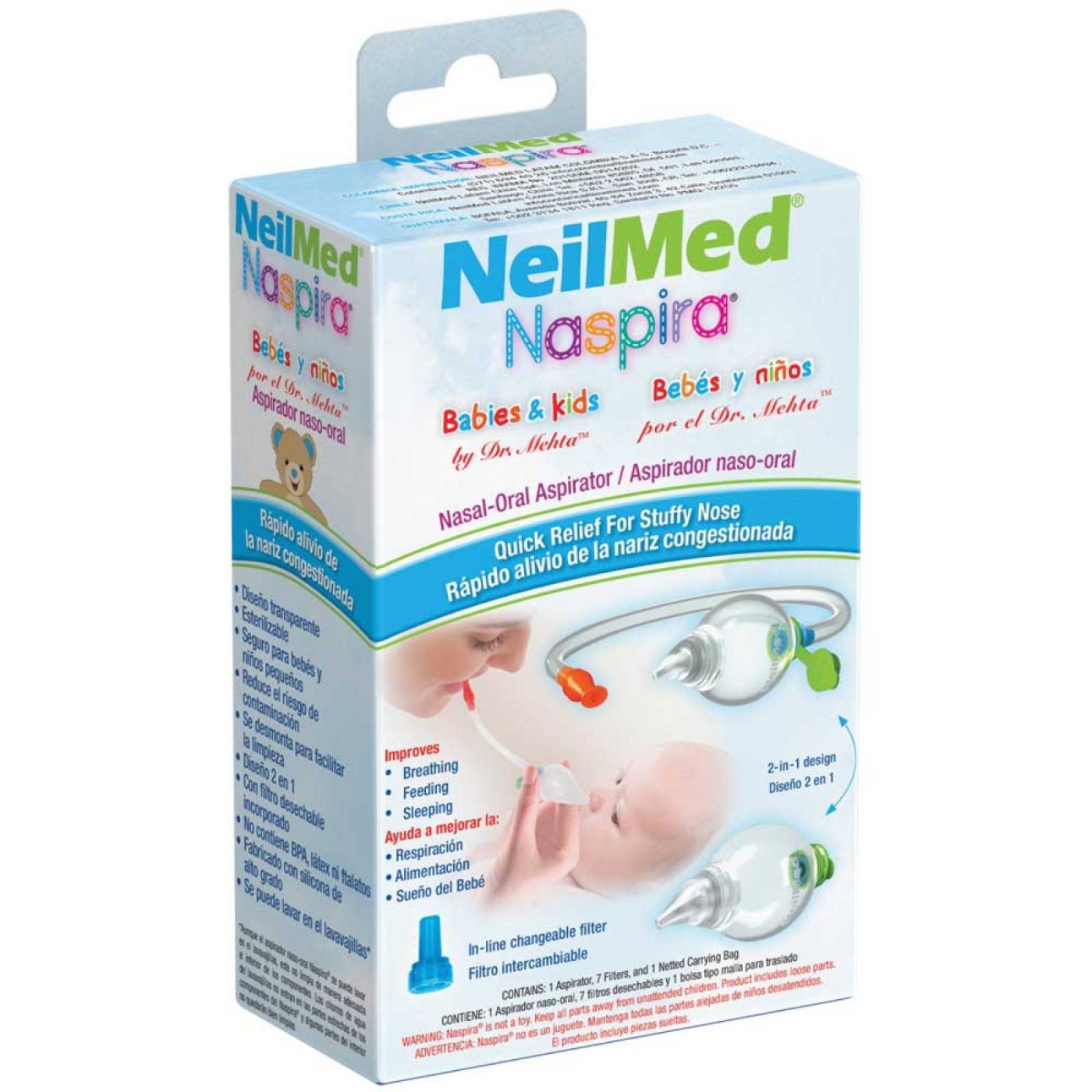 Neilmed naspira aspirador naso oral bebés y niños