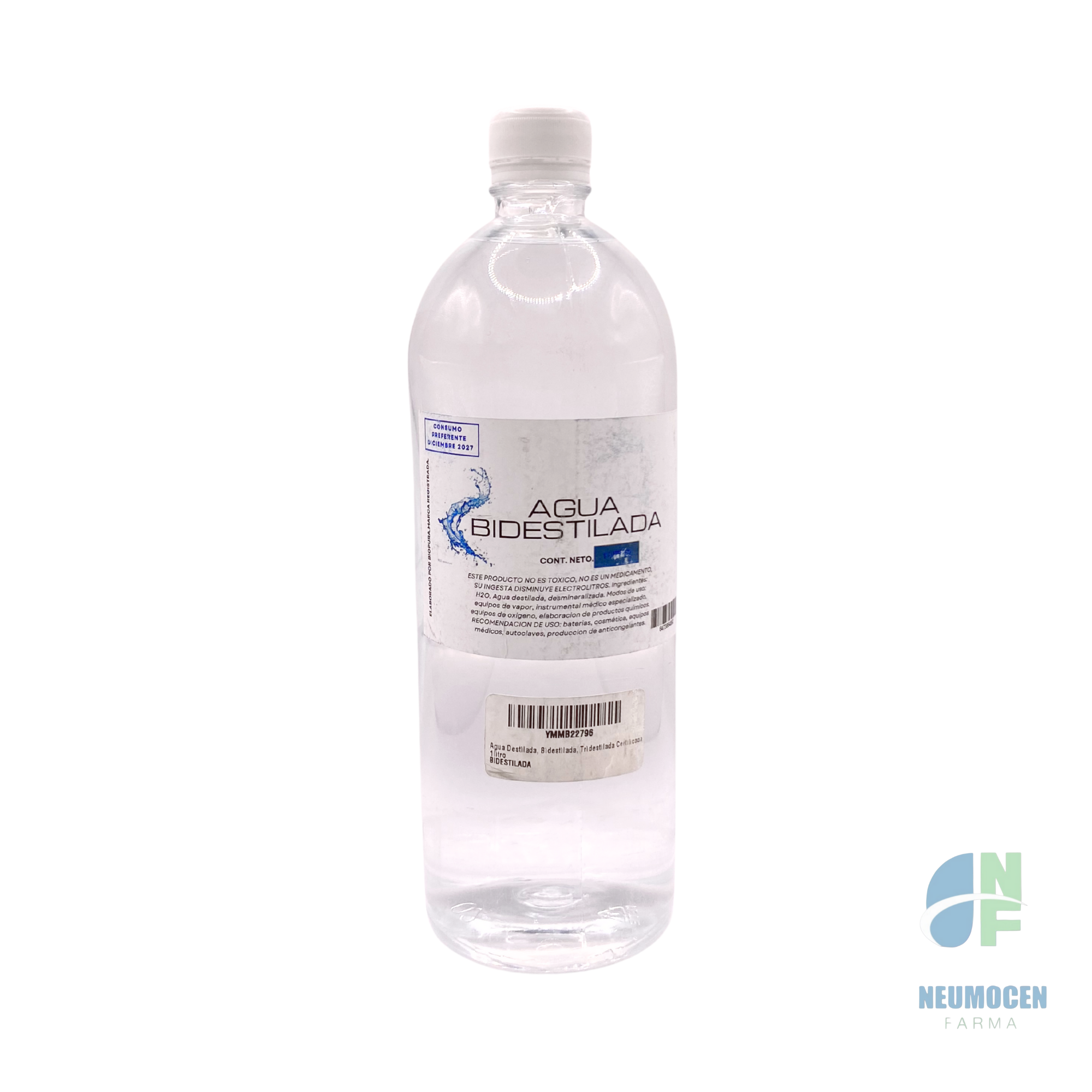 Agua bidestilada biopura 1 L