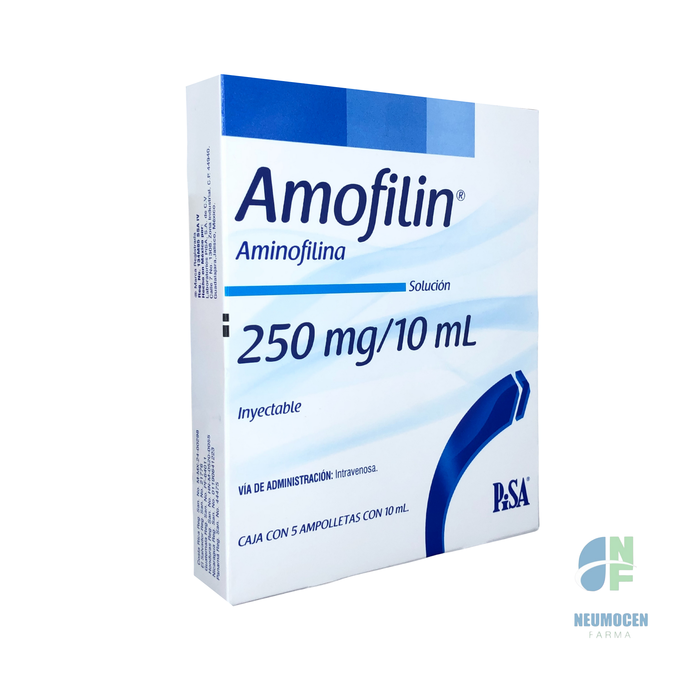 Caja con 5 ampolletas con 10 ml