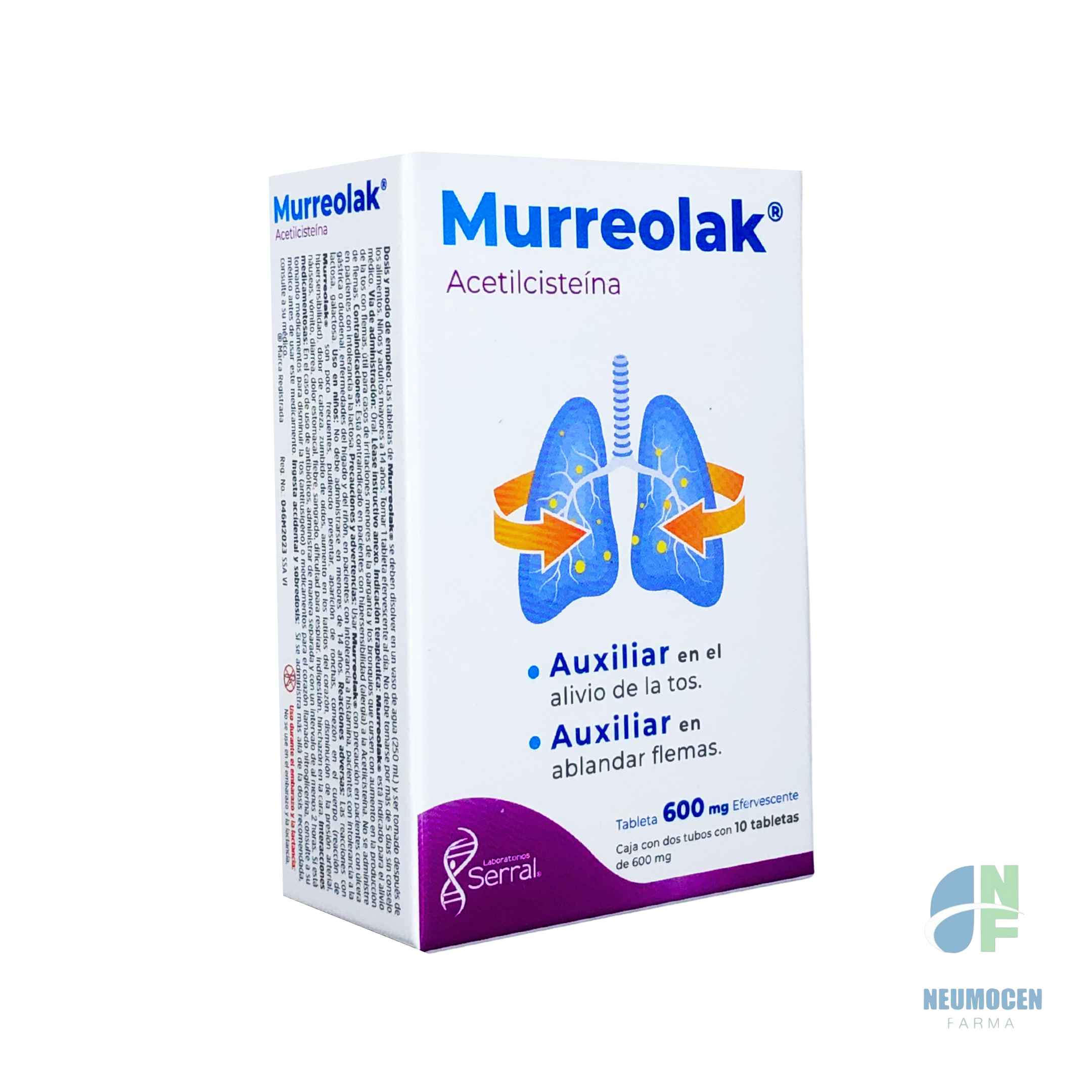 Caja con dos tubos con 10 tabletas 