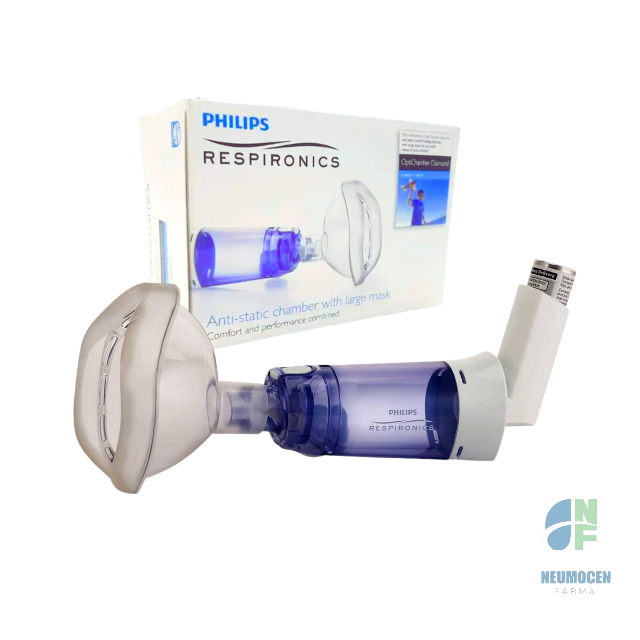 Aerocámara optichamber diamond philips respironic con mascarilla adulto 