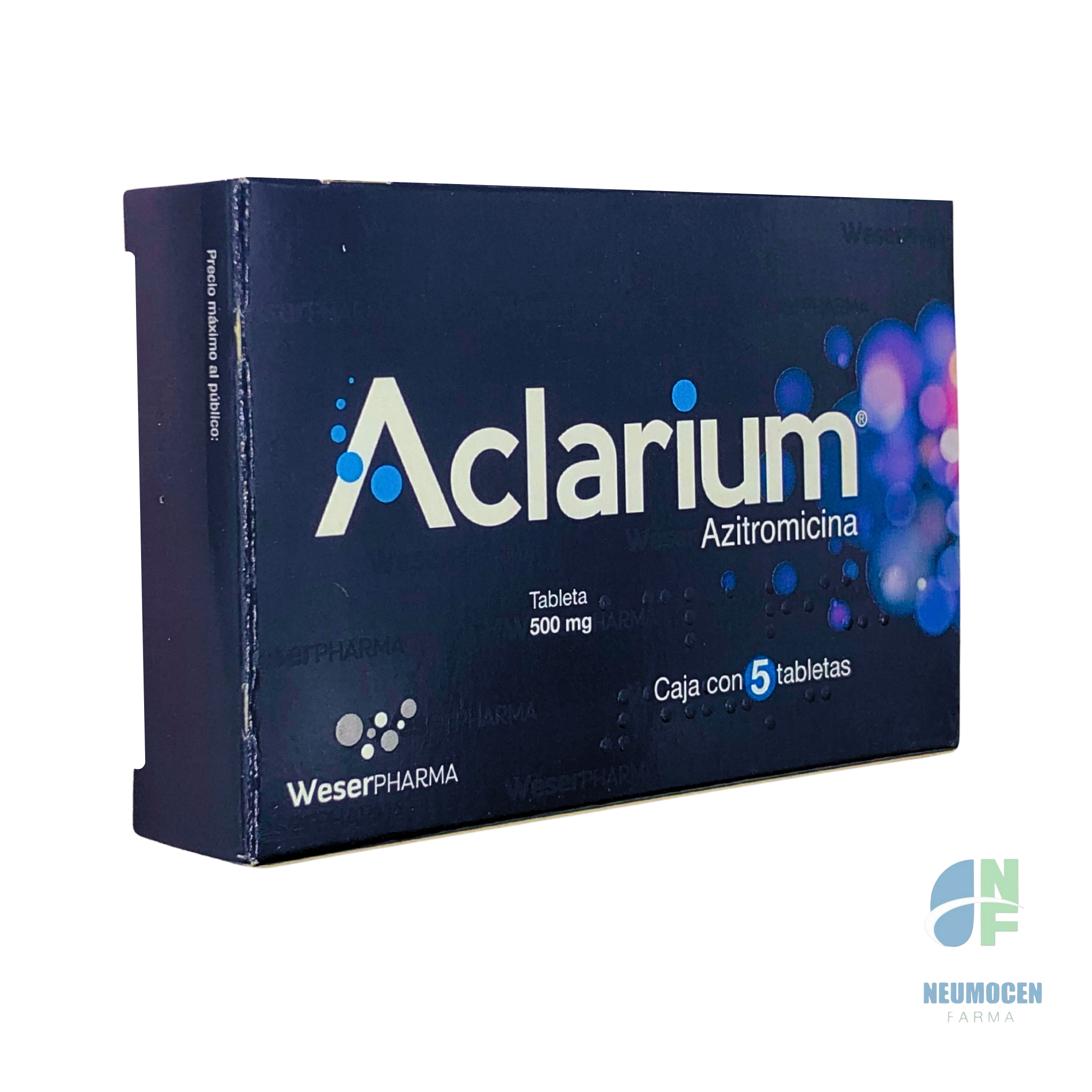 Presentación en caja con 5 tabletas