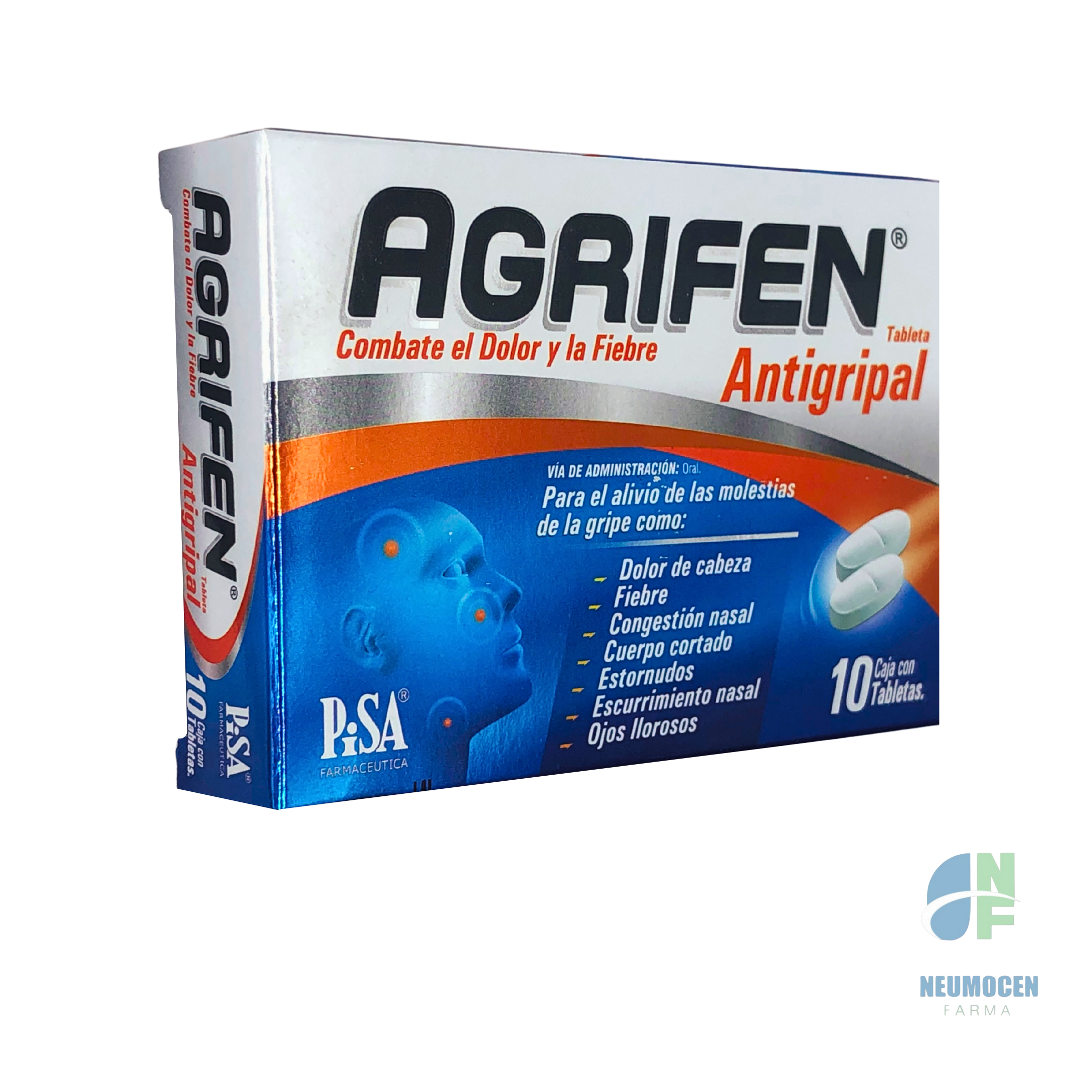 Presentación en caja con 10 tabletas