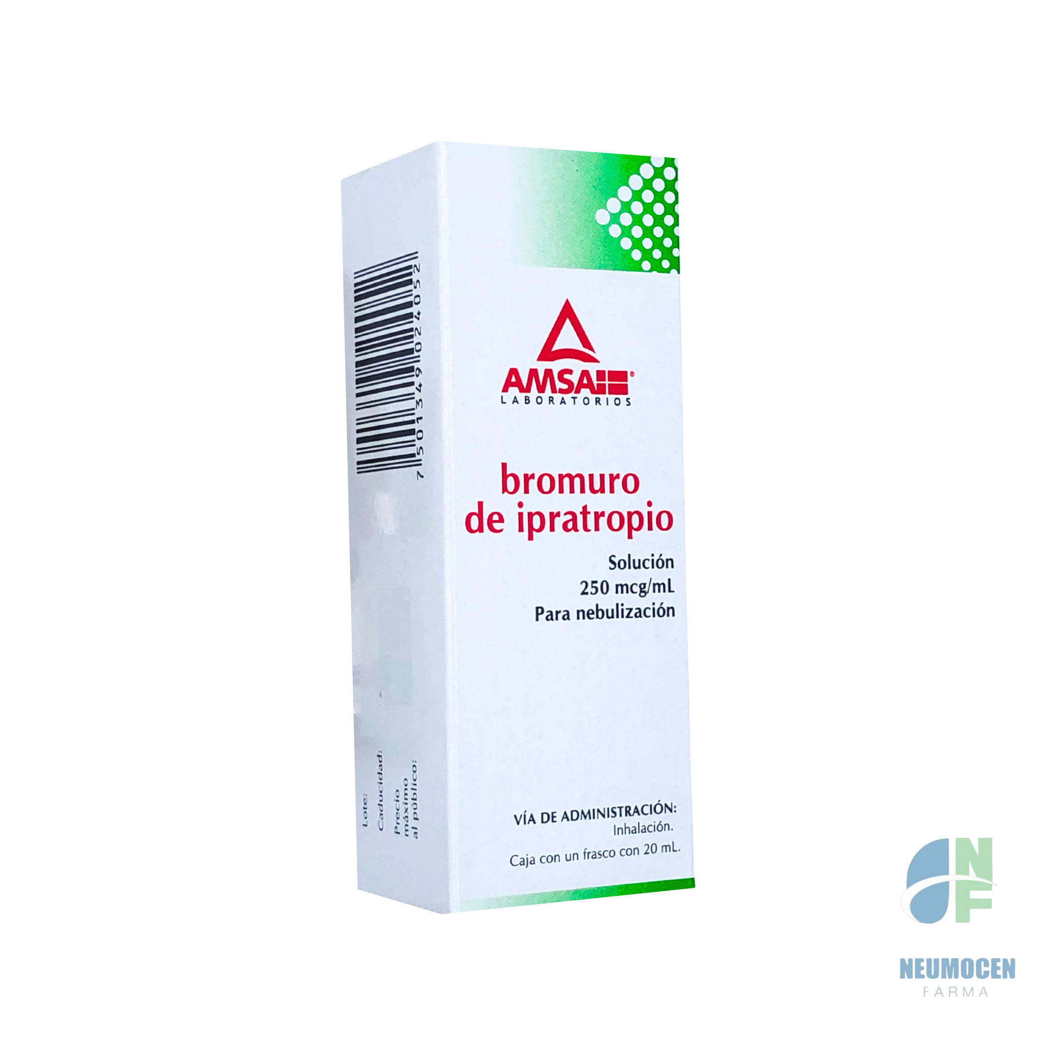 Caja con un frasco con 120 ml