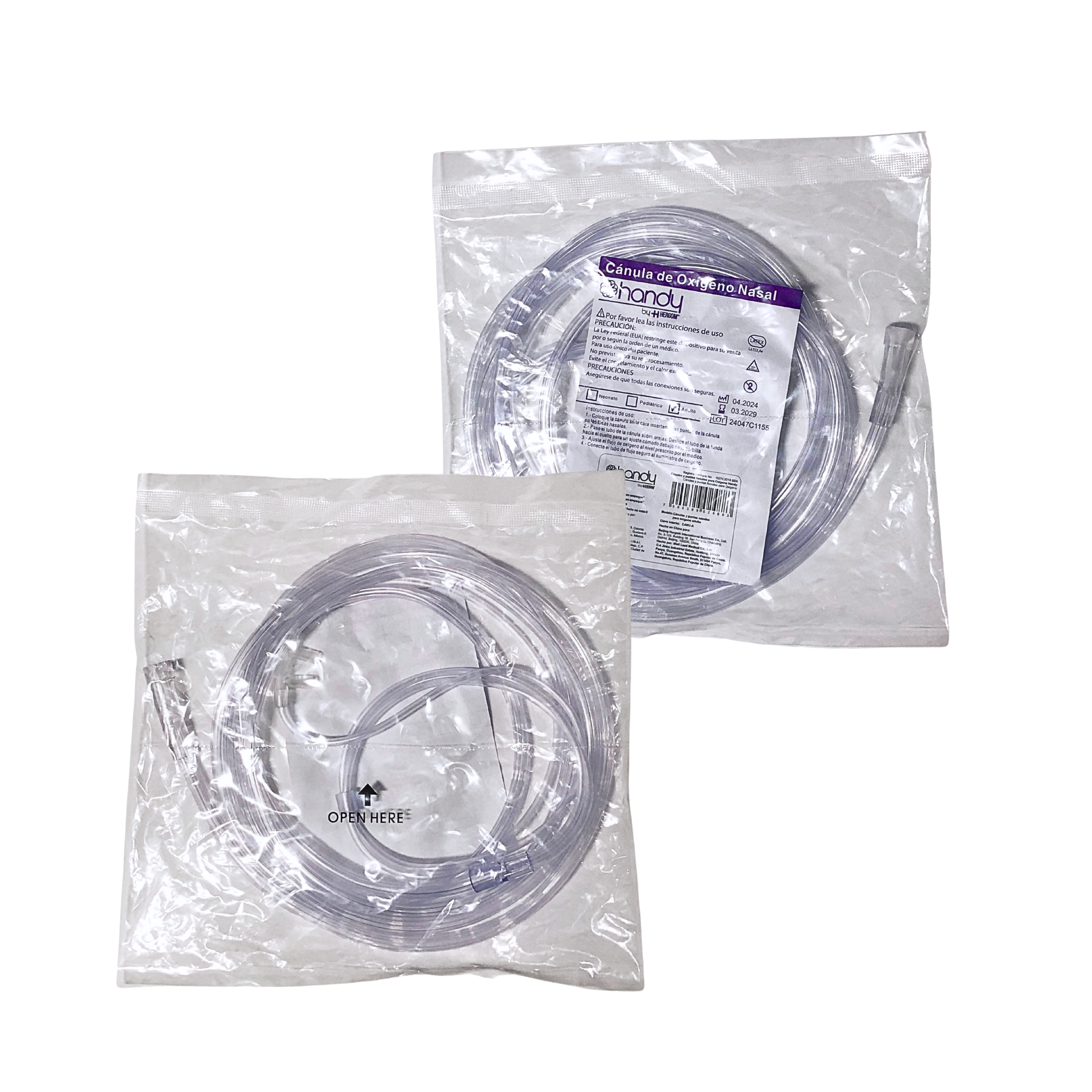 Cánula Nasal para Oxígeno Handy Adulto 255 cm empaque