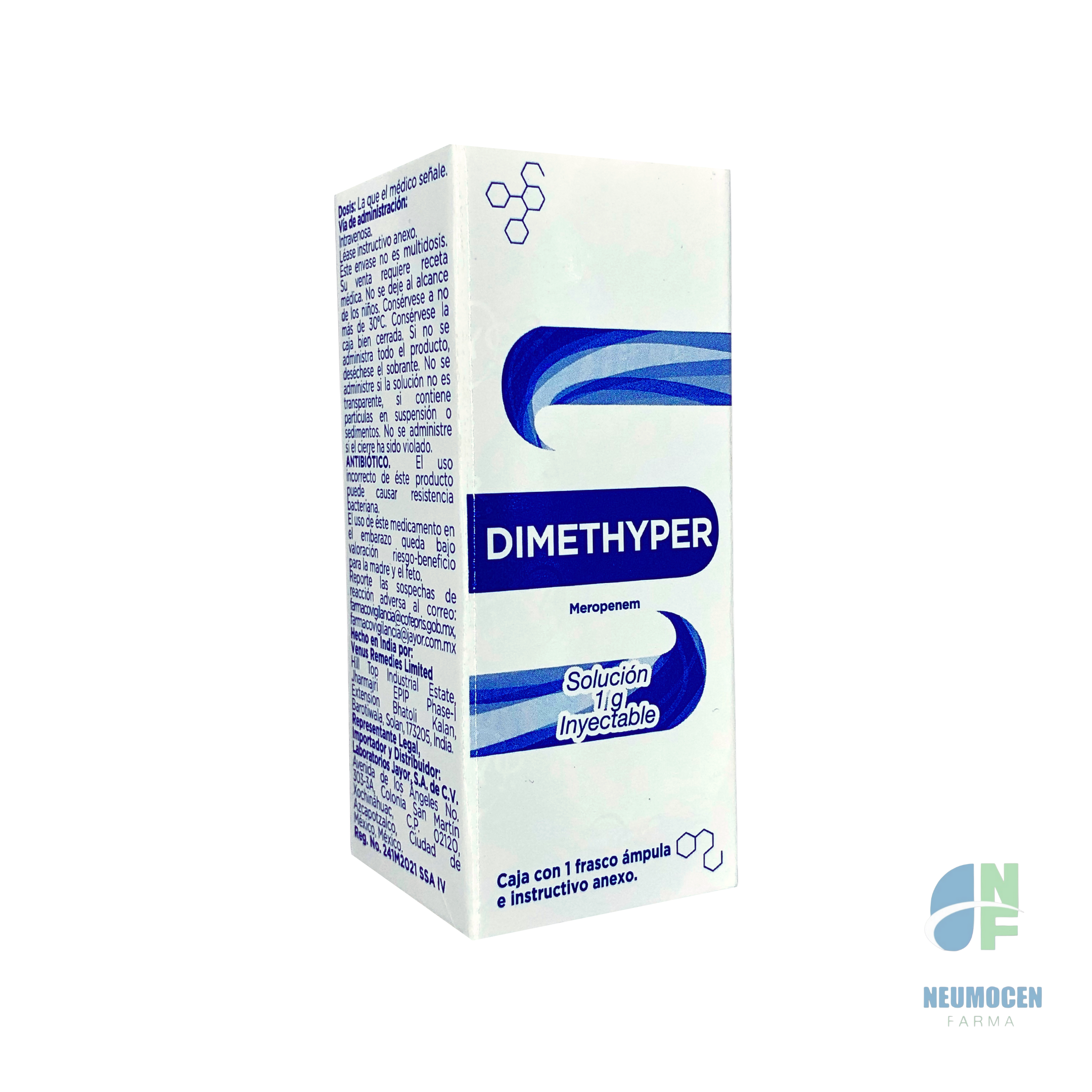 Caja con un frasco ámpula e instructivo anexo