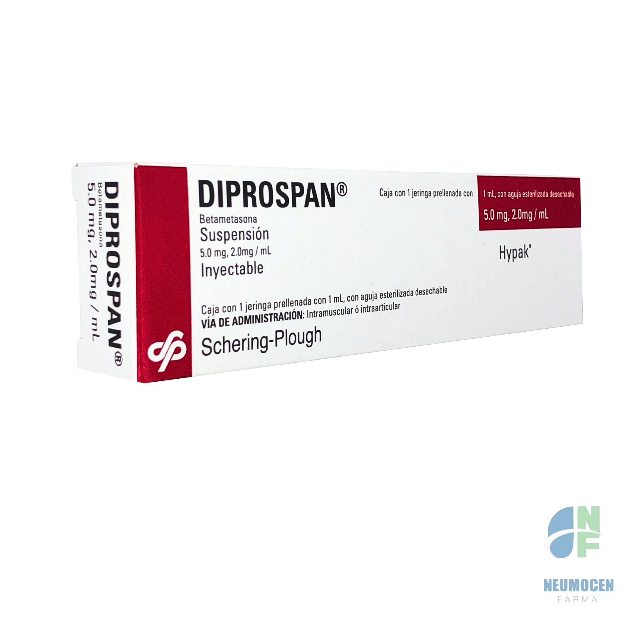 Caja con una jeringa prellenada con 1 ml, con aguja esterilizada desechable