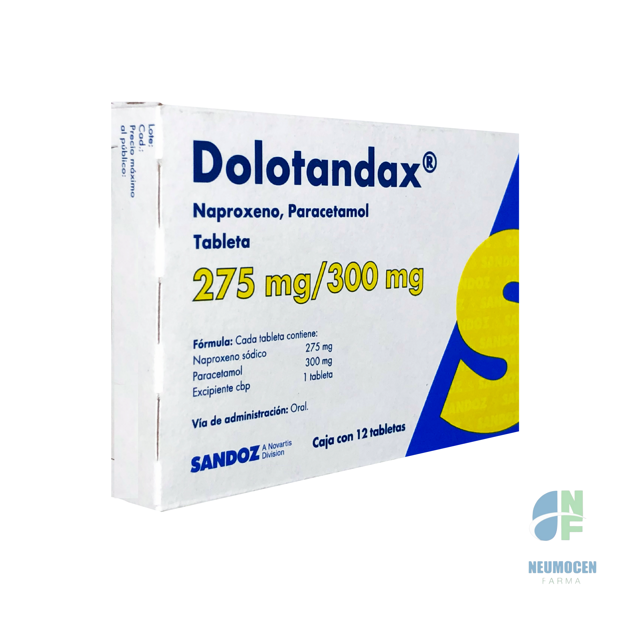 Presentación en caja con 12 tabletas