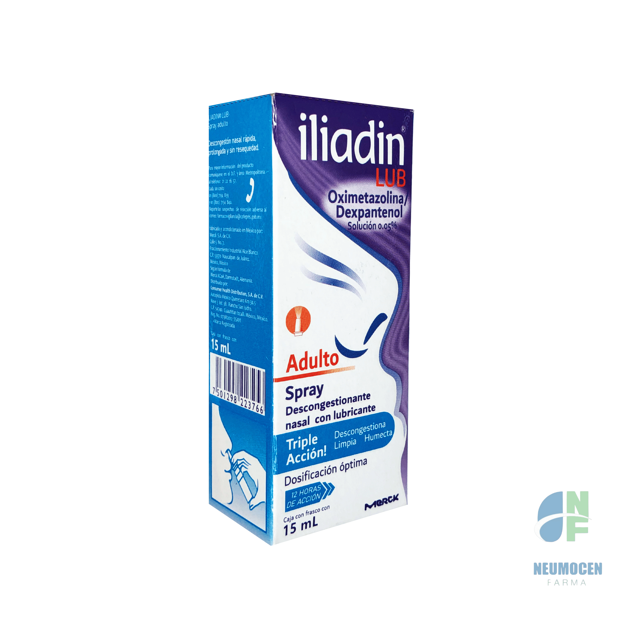 Caja con frasco con 15 ml