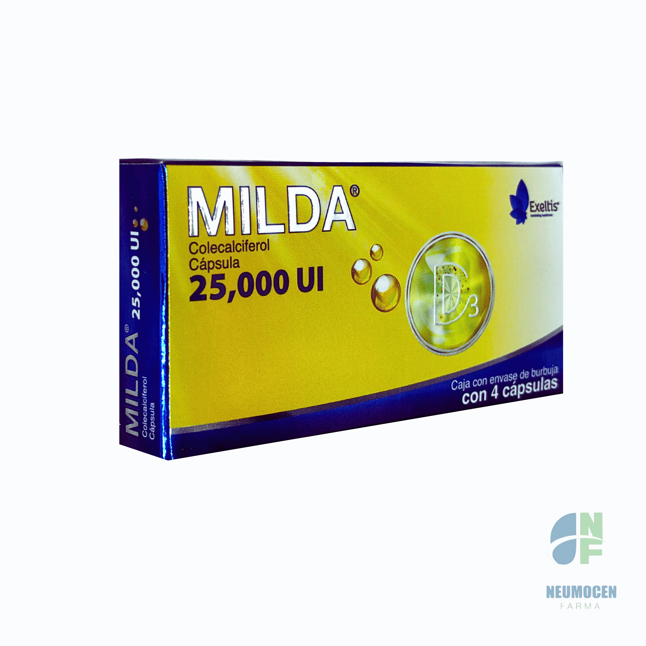 Presentación en caja con 4 cápsulas