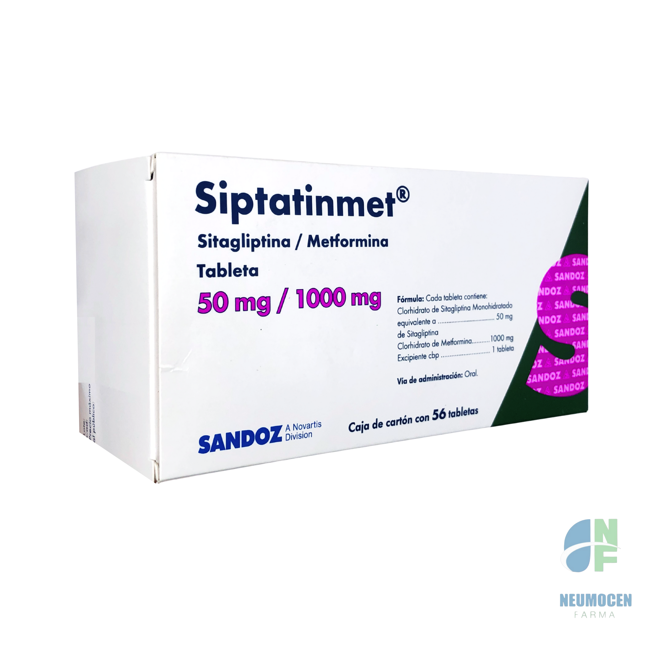 Presentación en caja con 56 tabletas