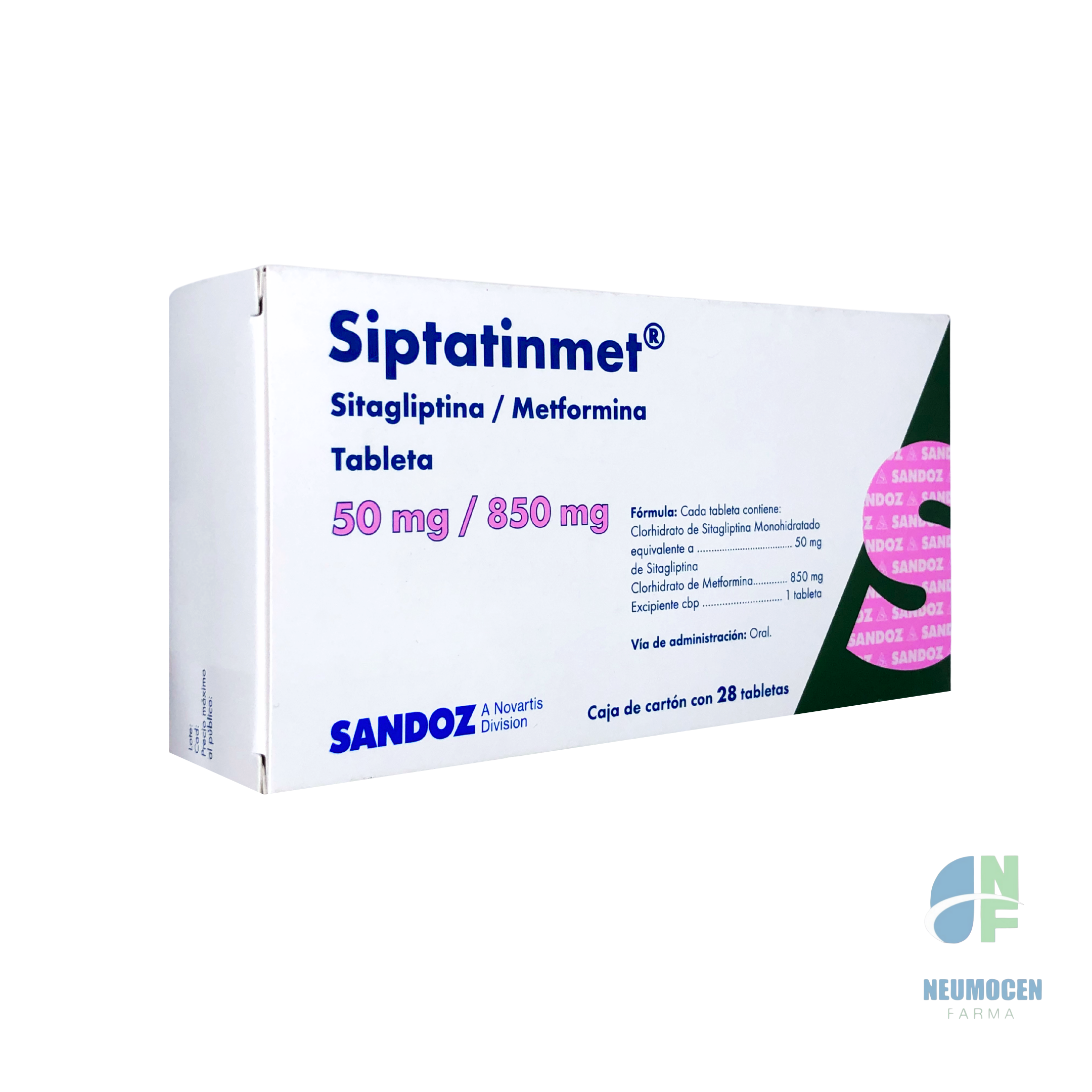 Presentación en caja con 28 tabletas