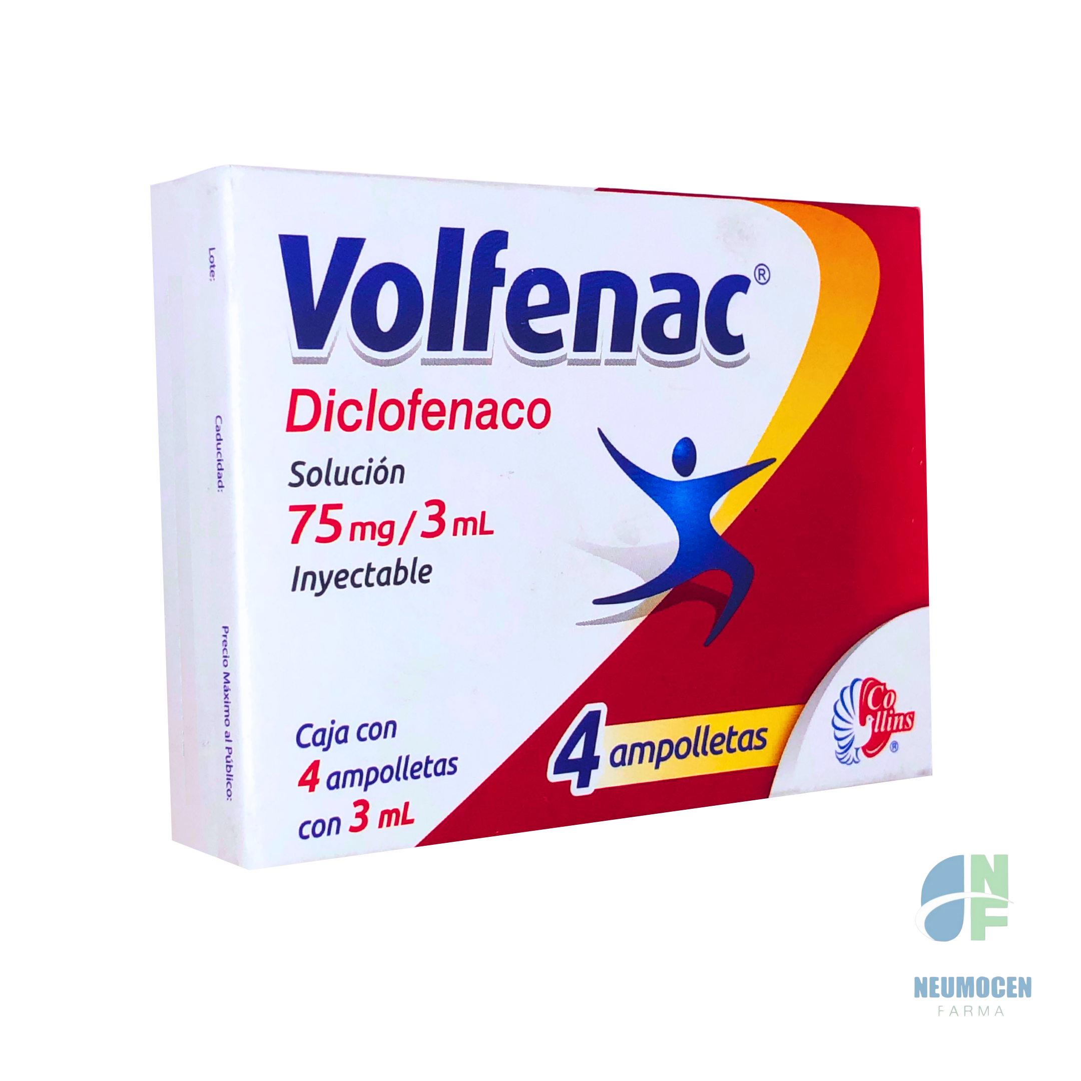 Caja con 4 ampolletas con 3 ml