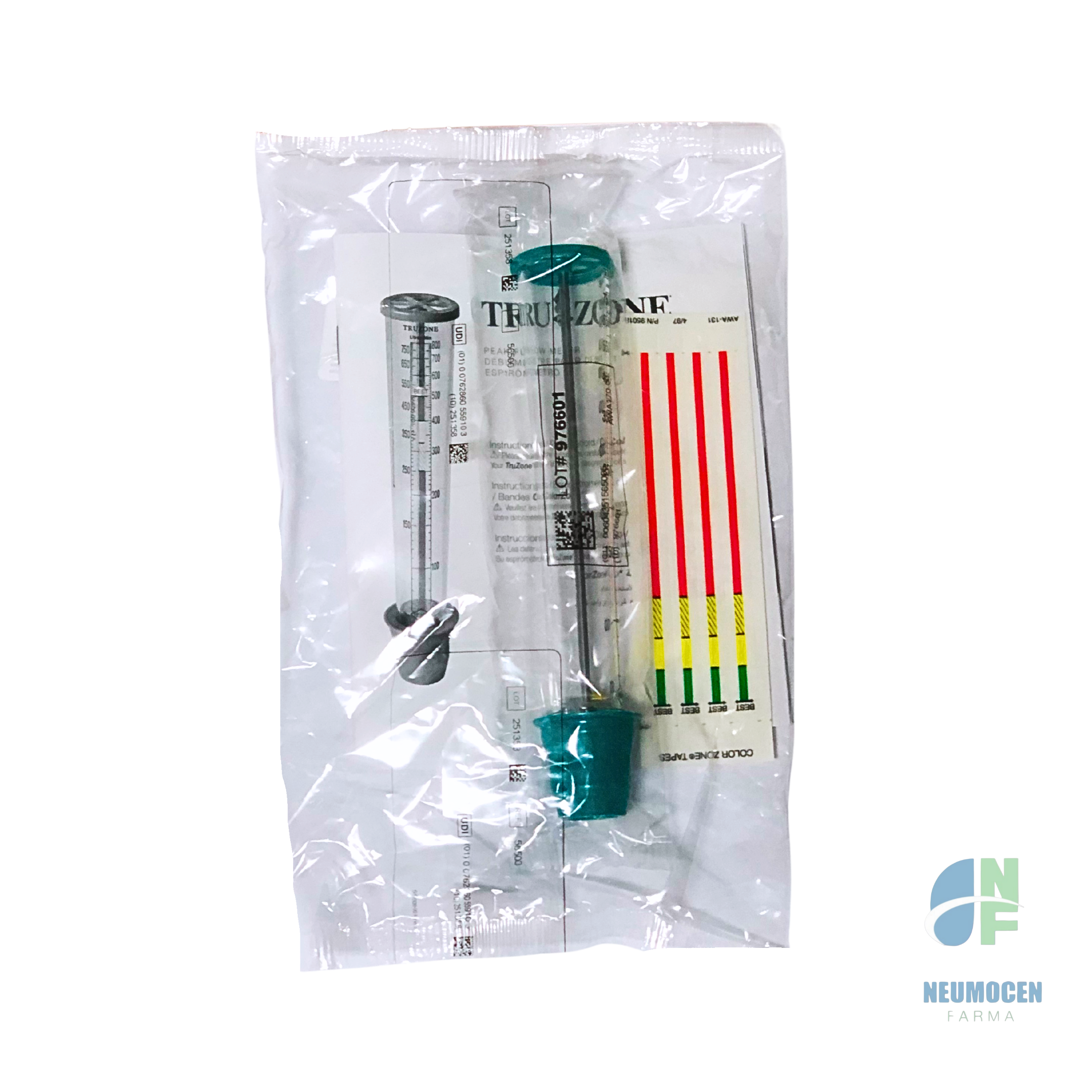 Flujómetro Truzone Adulto Pediátrico empaque
