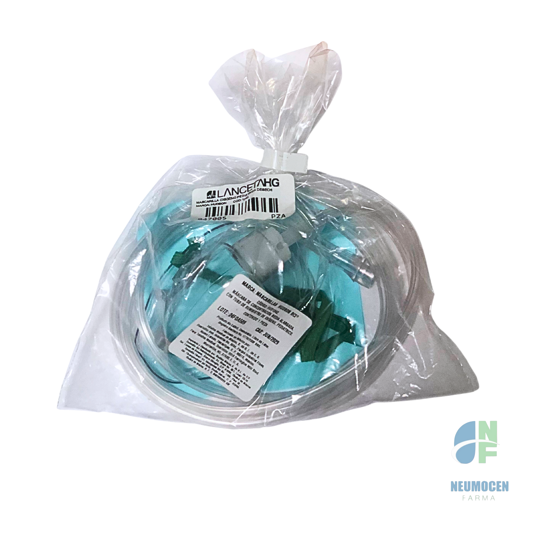 Mascarilla para oxígeno pediátrica hudson empaque