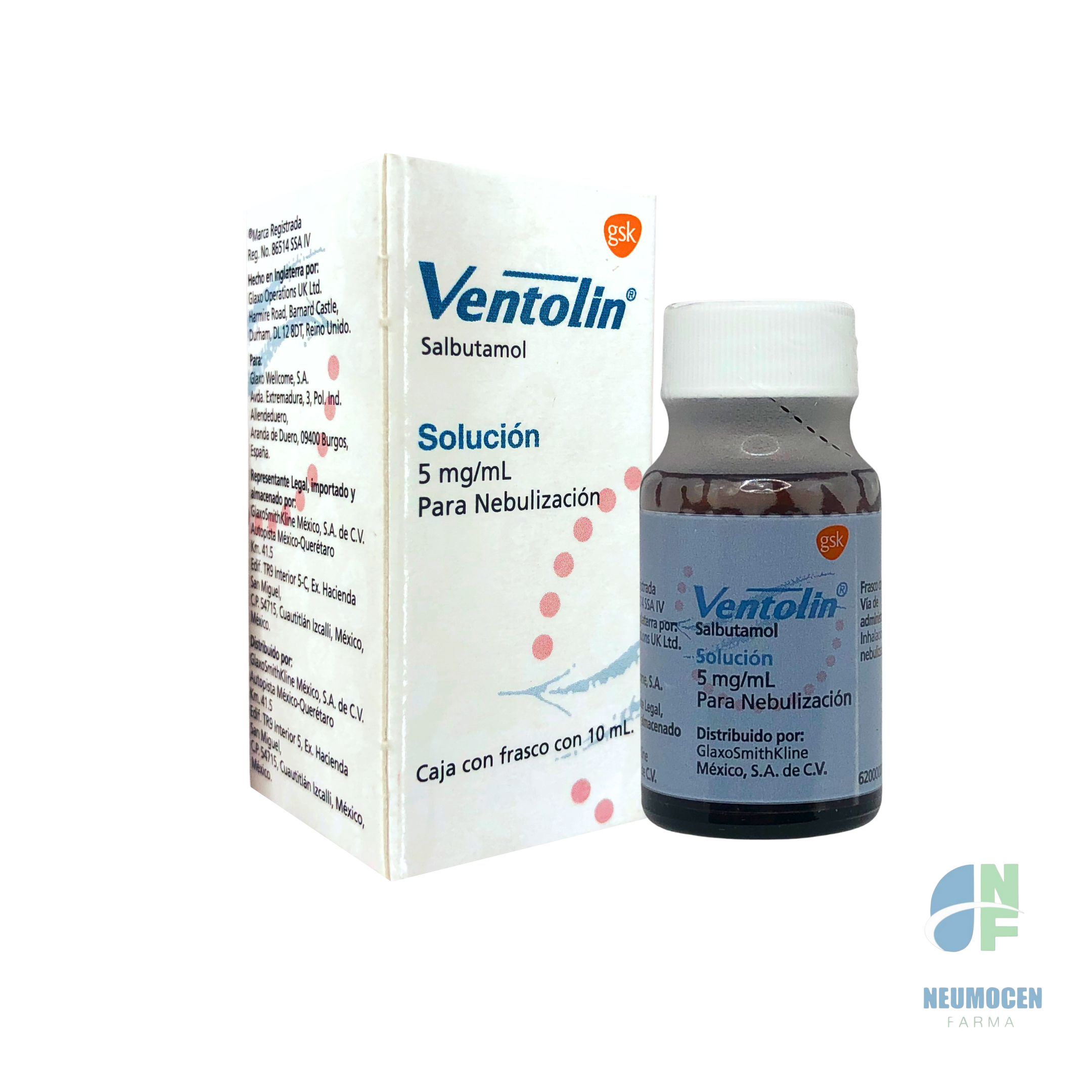 Caja con frasco con 10 ml