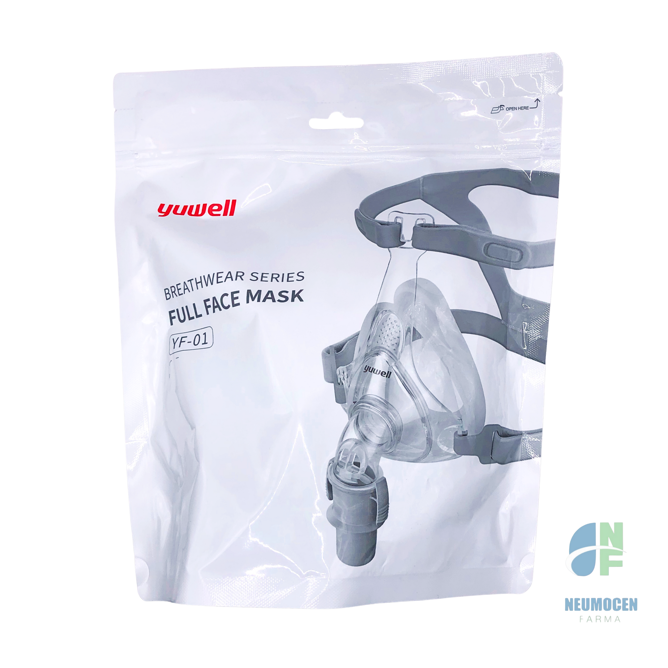 Mascarilla oronasal yuwell YF-01 con soporte frontal M empaquellp
