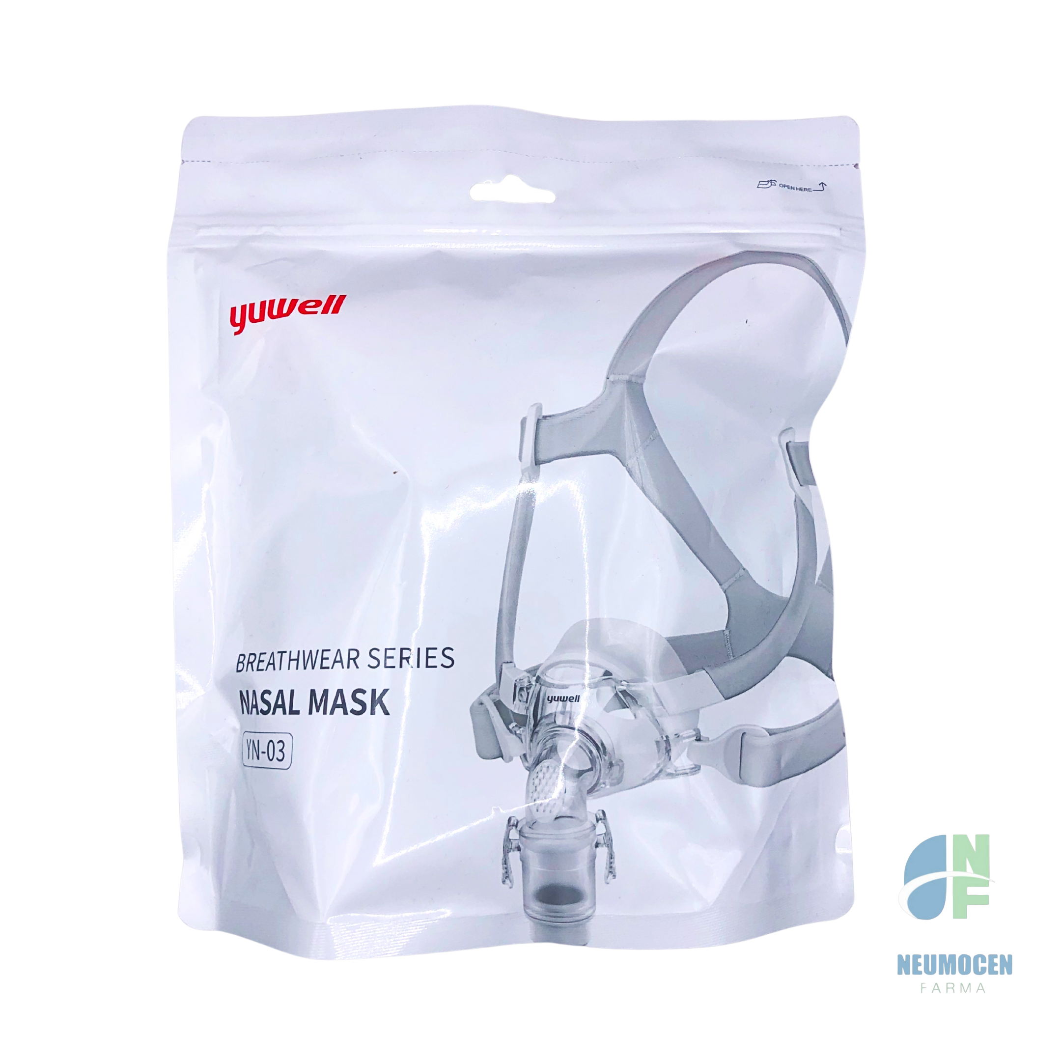 Mascarilla nasal yuwell YN-03 talla M sin soporte frontal talla M empaque